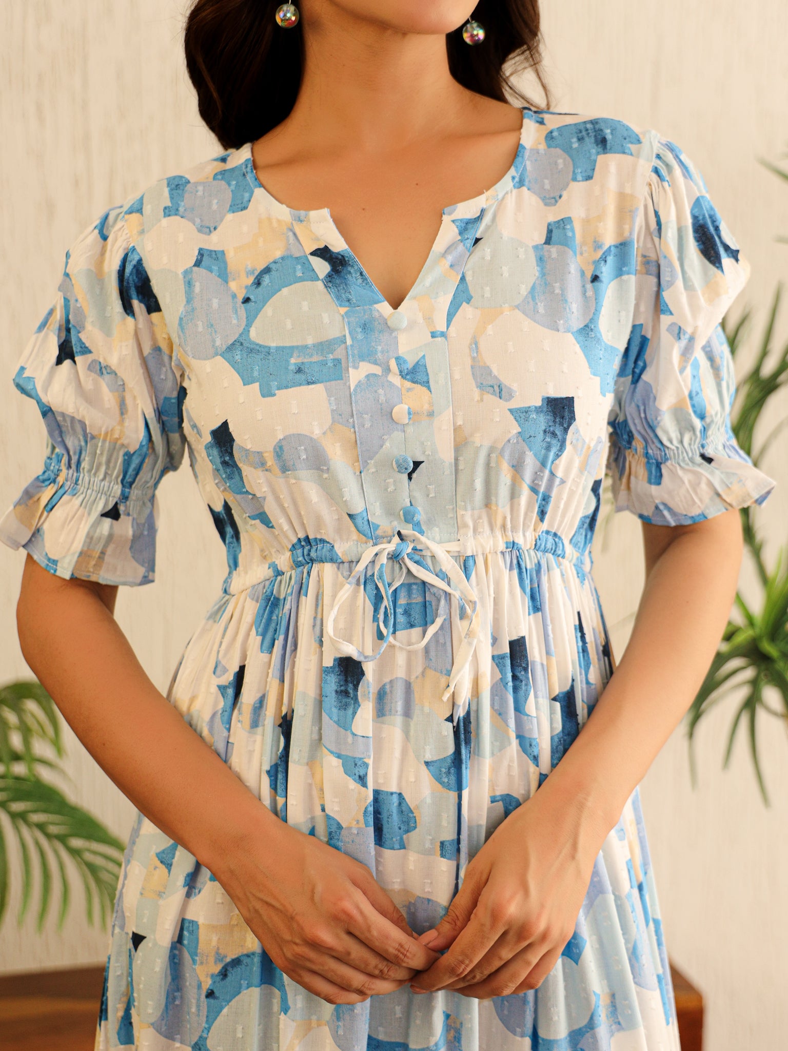 Reese Cotton Abstract Maxi Dress