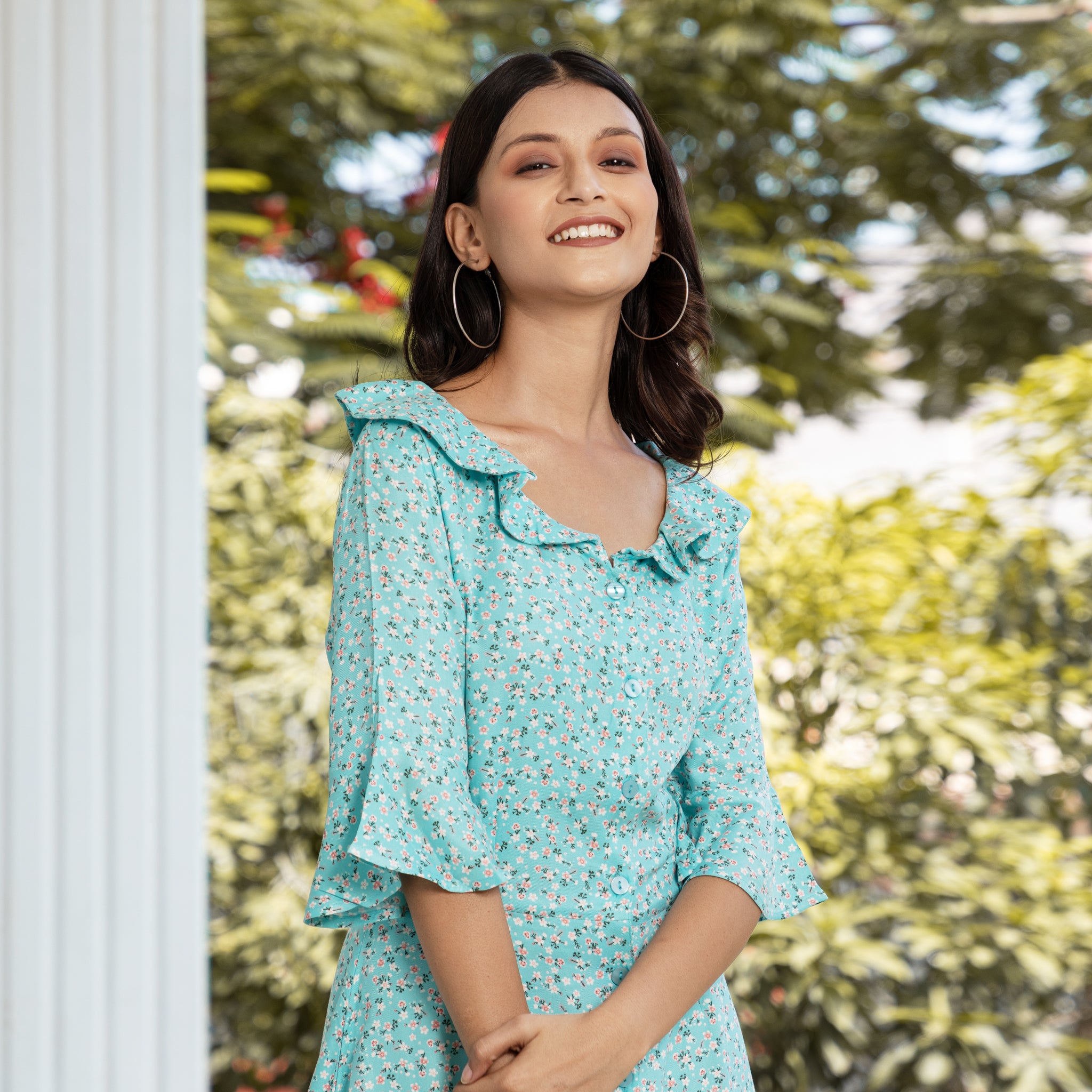 Blue Floral Summer Sundress