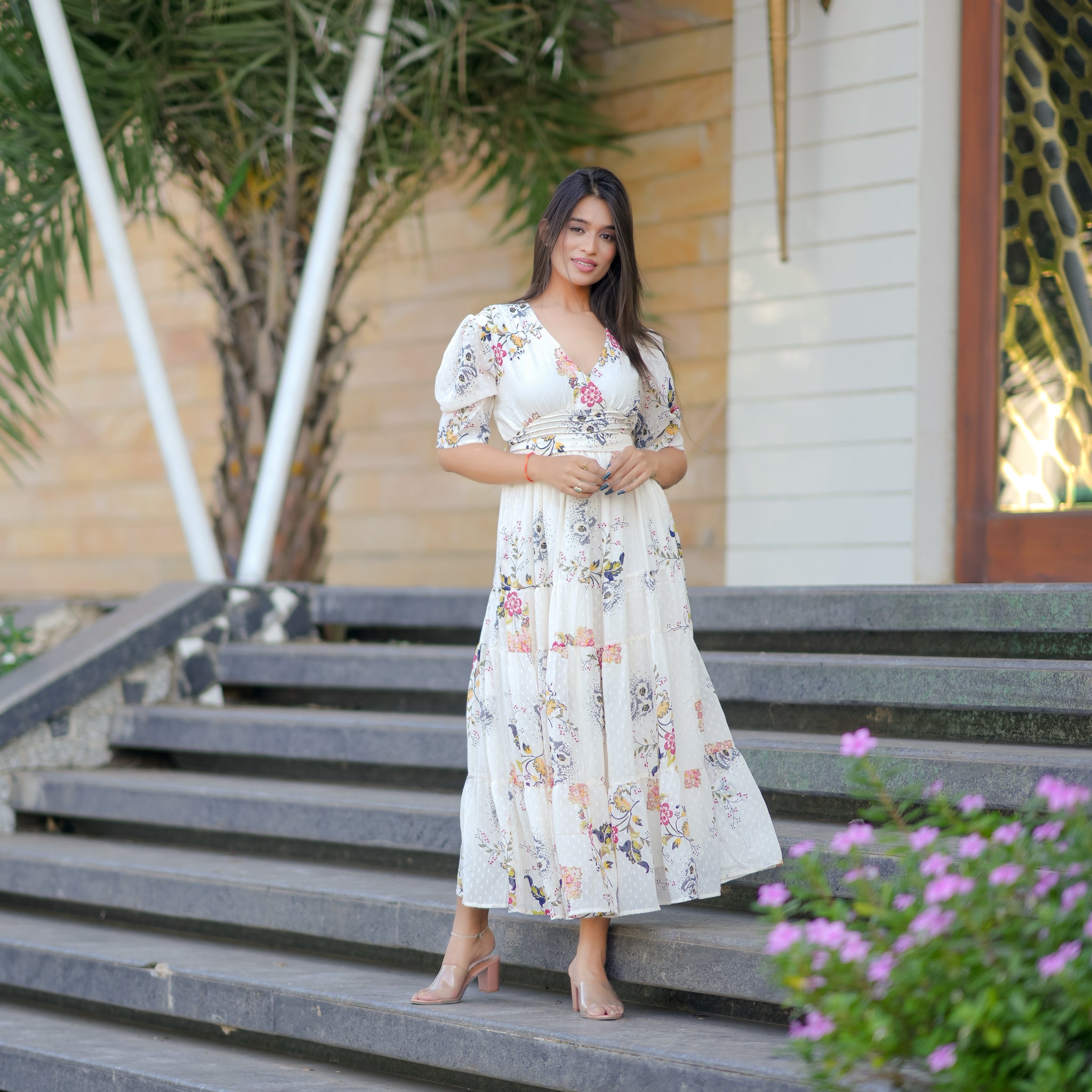 Fiona Off-White Maxi Dress