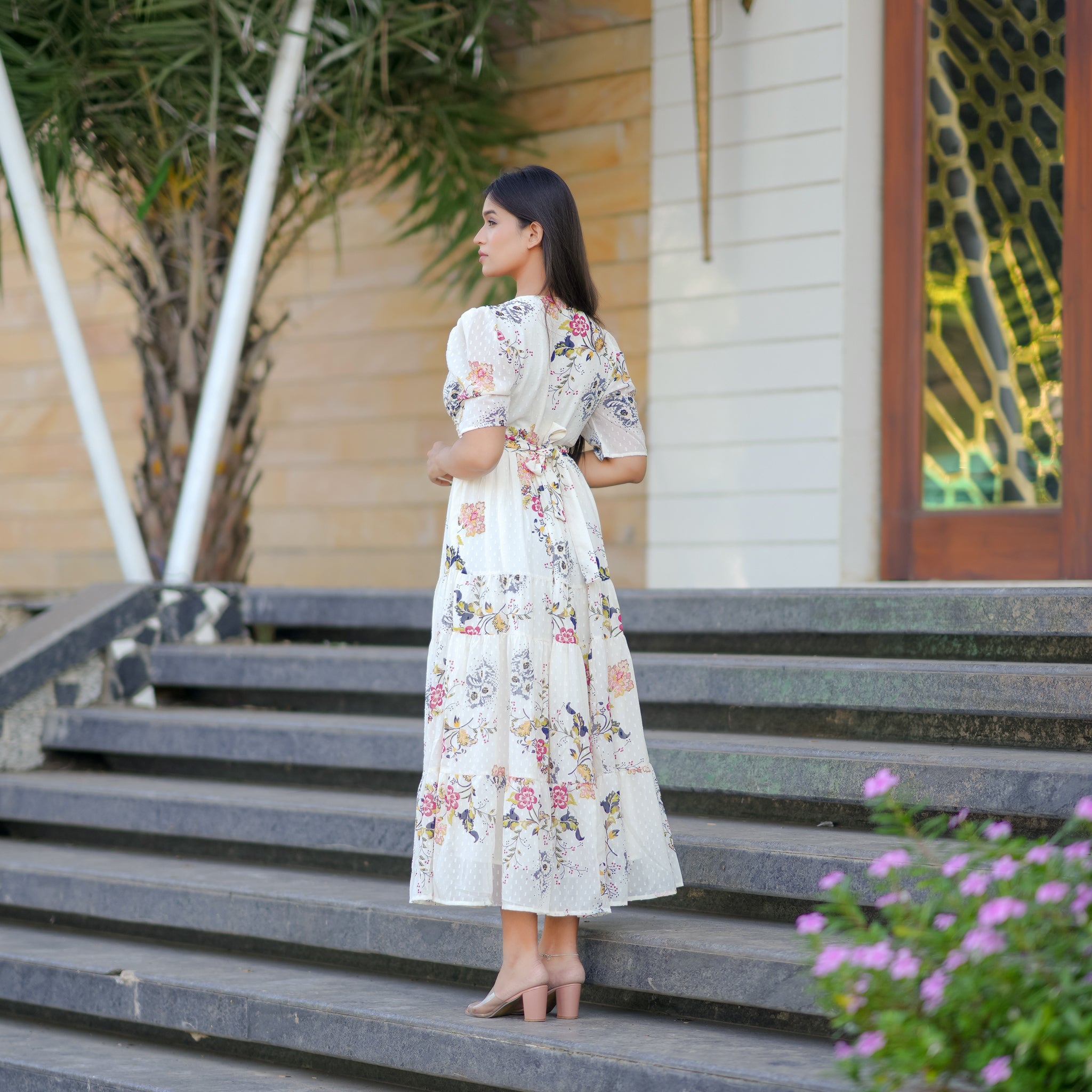 Fiona Off-White Maxi Dress