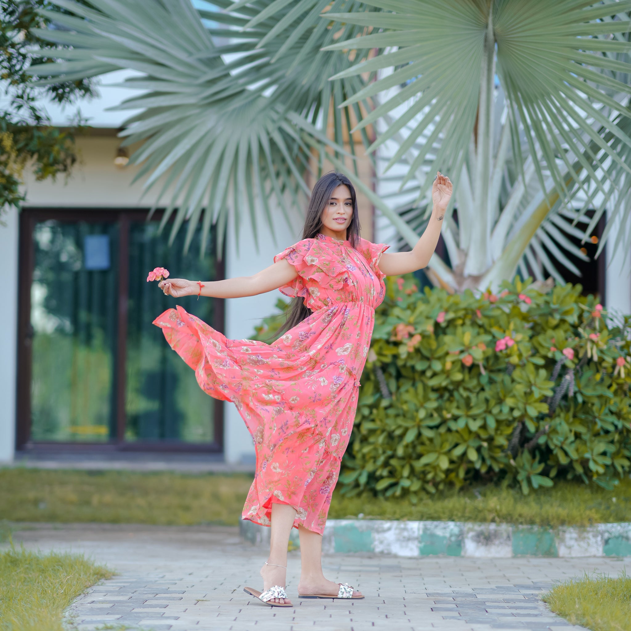 Trinity Orange Maxi Dress