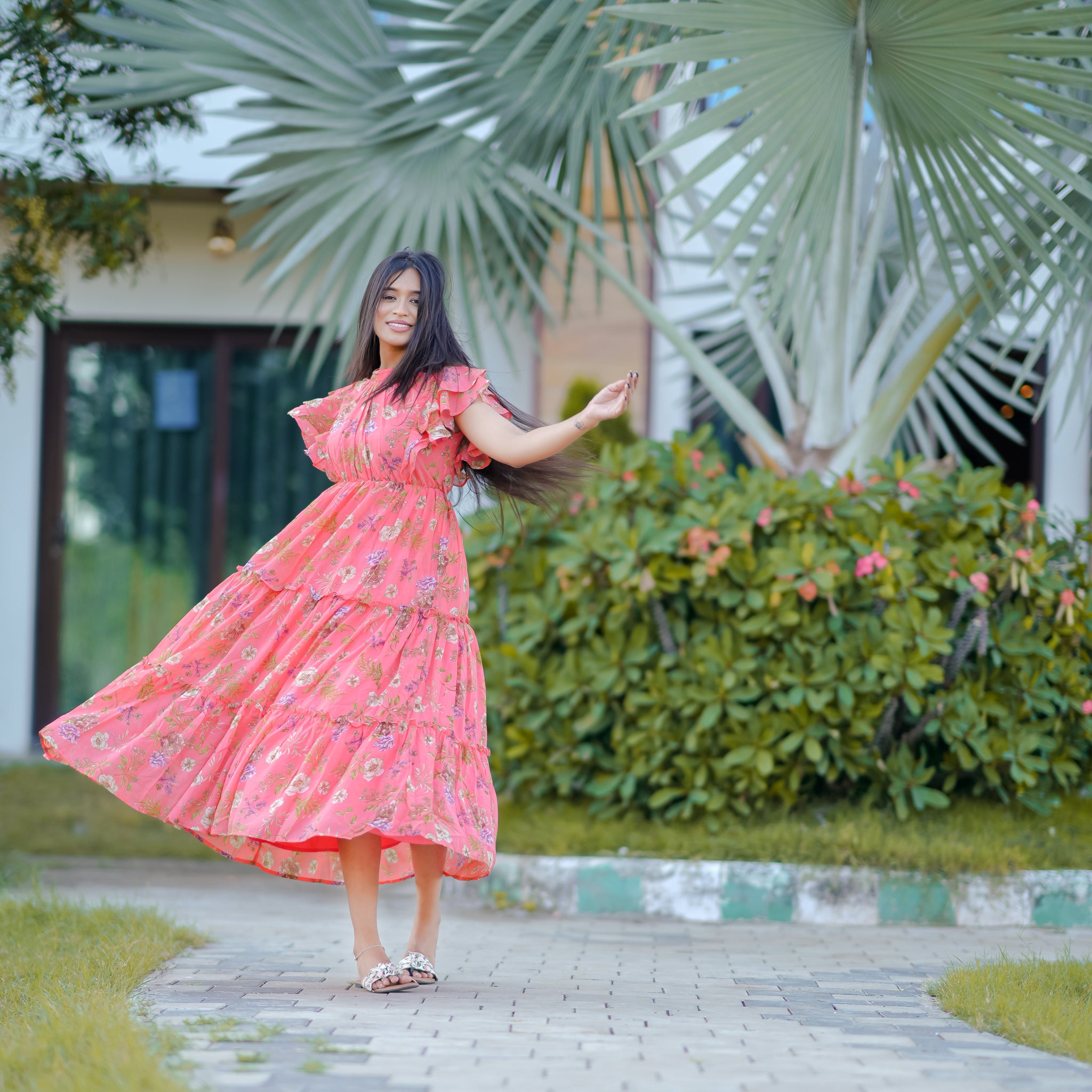Trinity Orange Maxi Dress