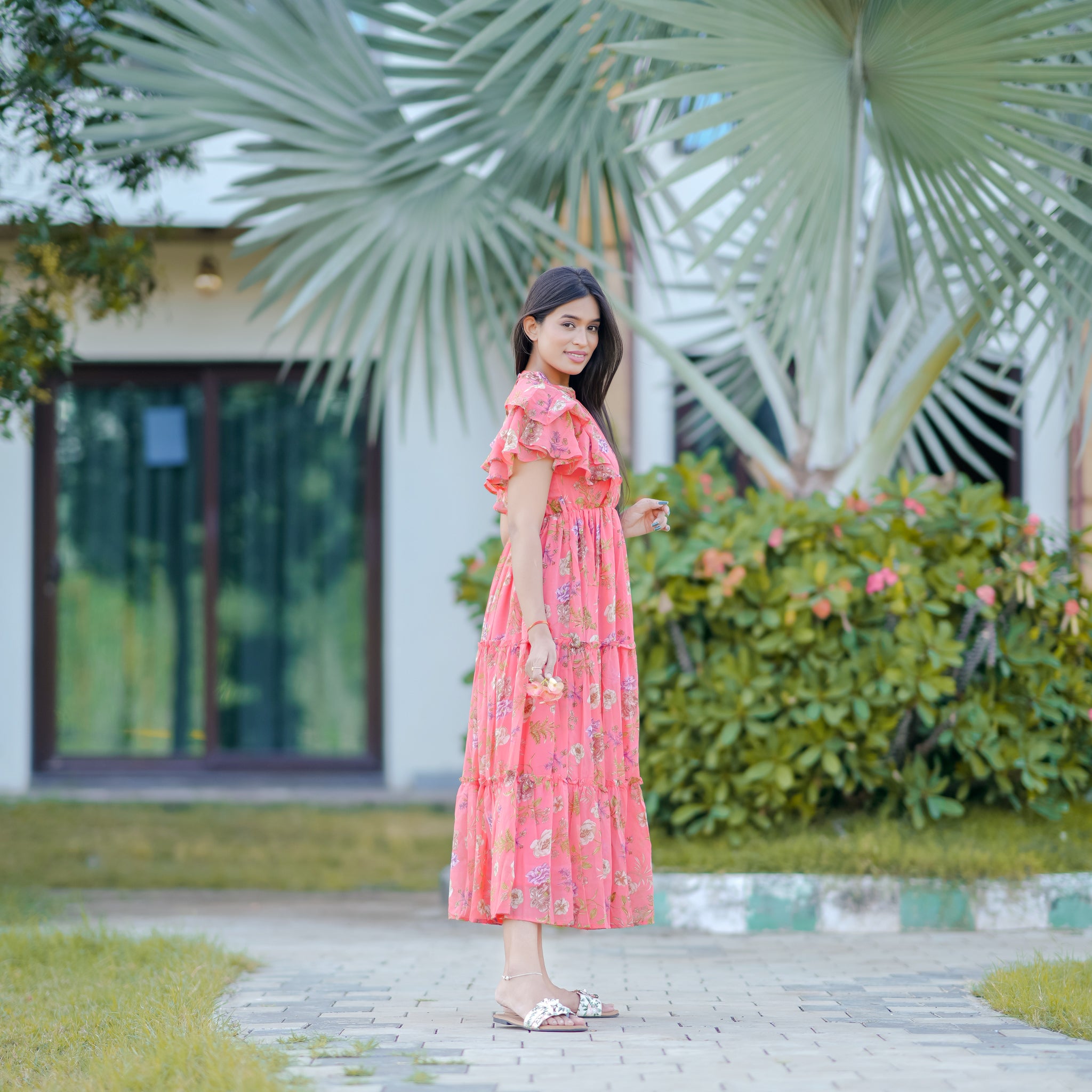 Trinity Orange Maxi Dress