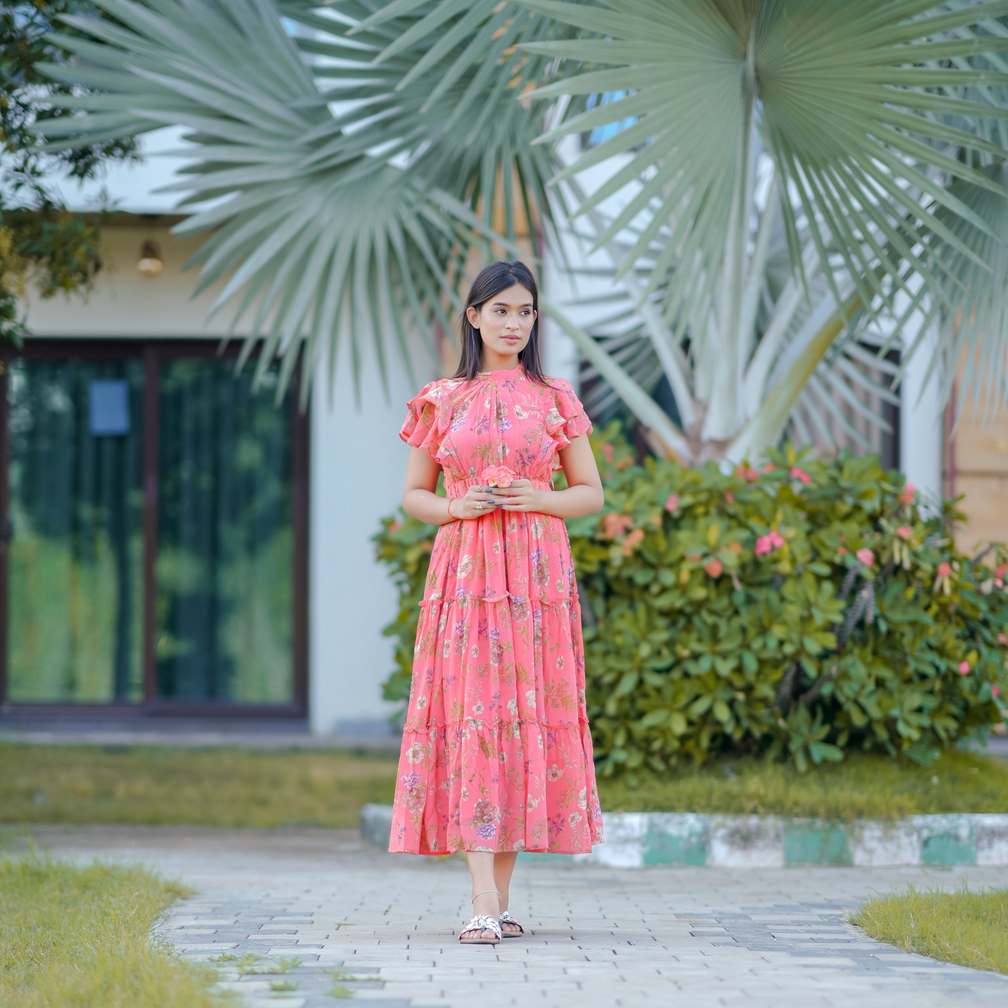 Trinity Orange Maxi Dress