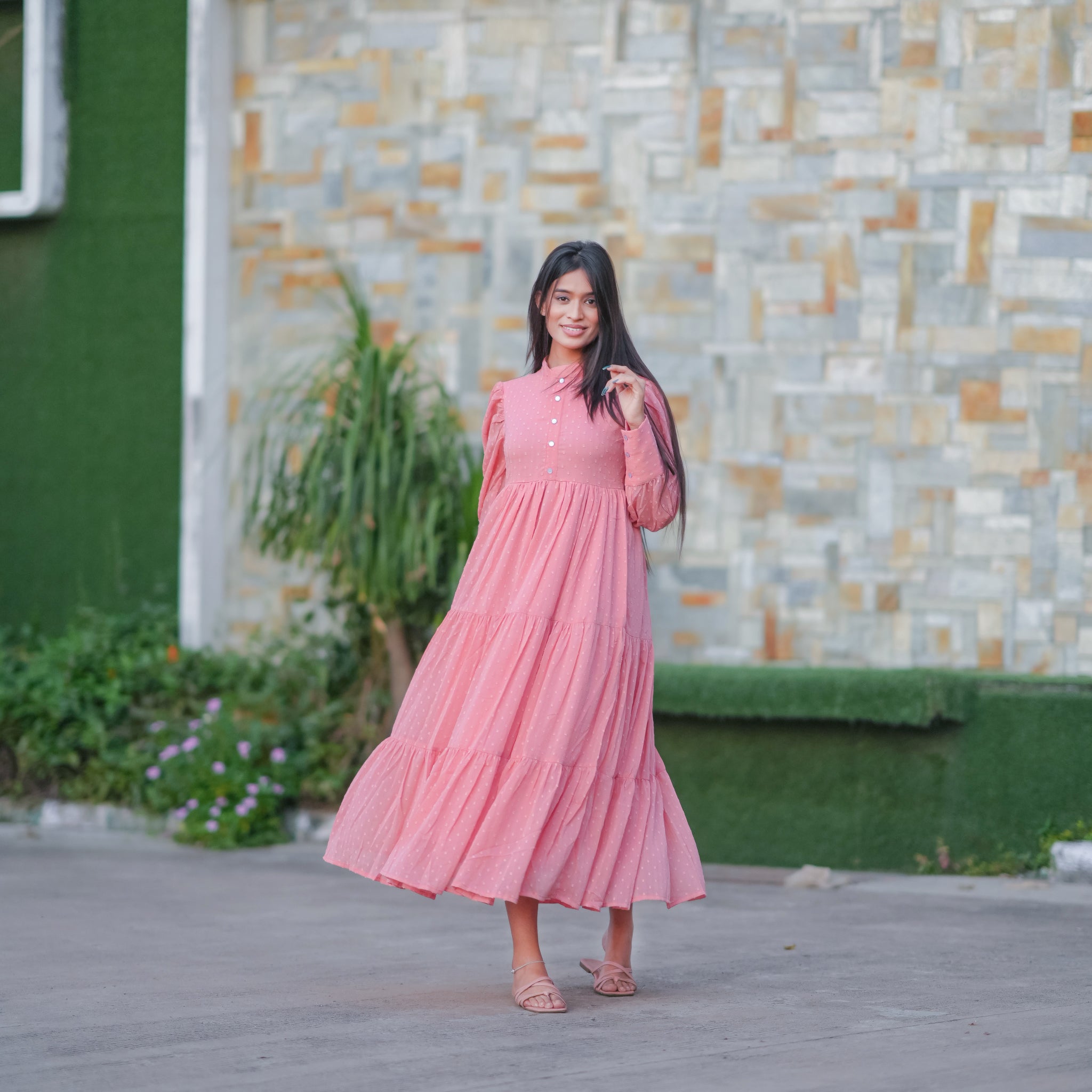Lydia Peach Maxi Dress