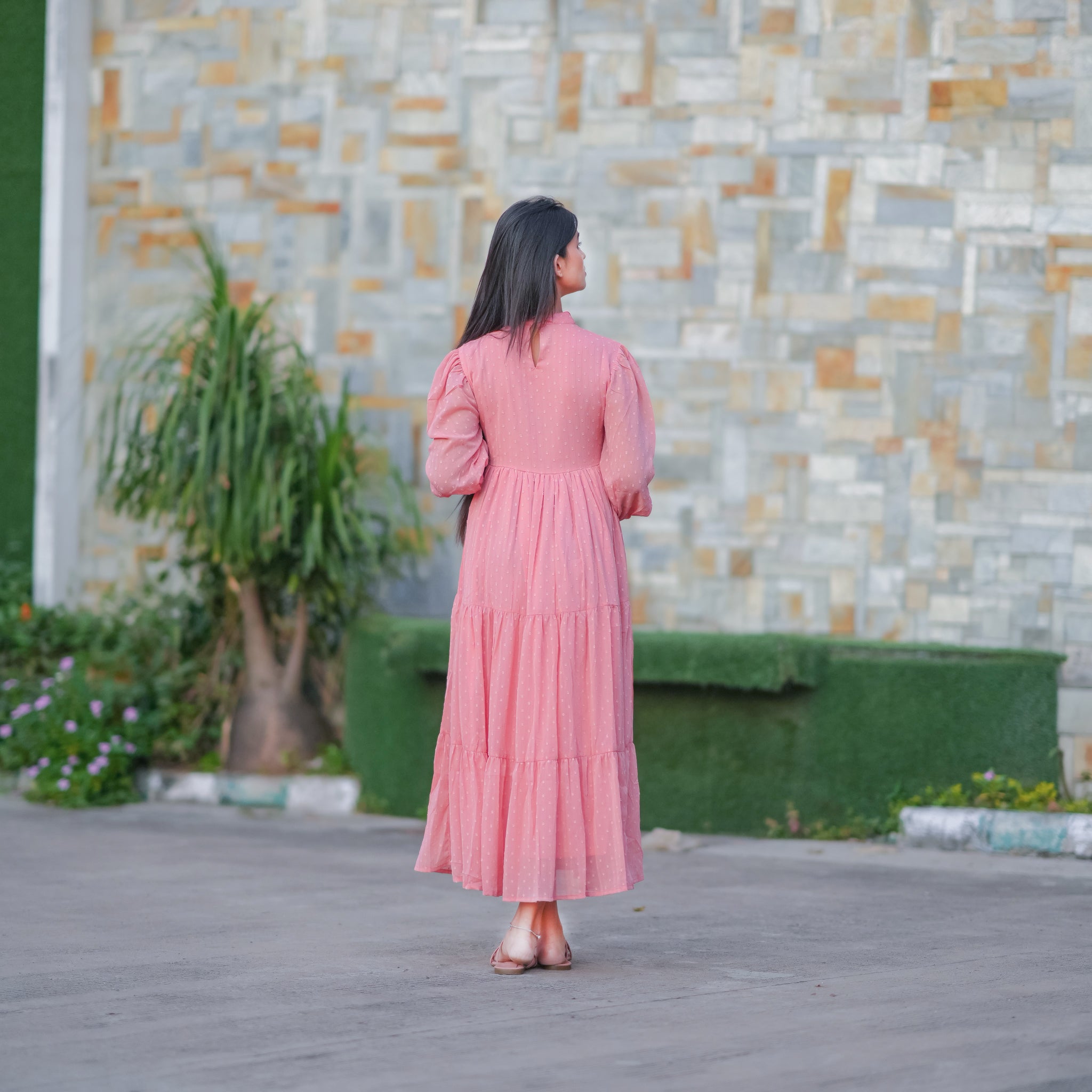 Lydia Peach Maxi Dress