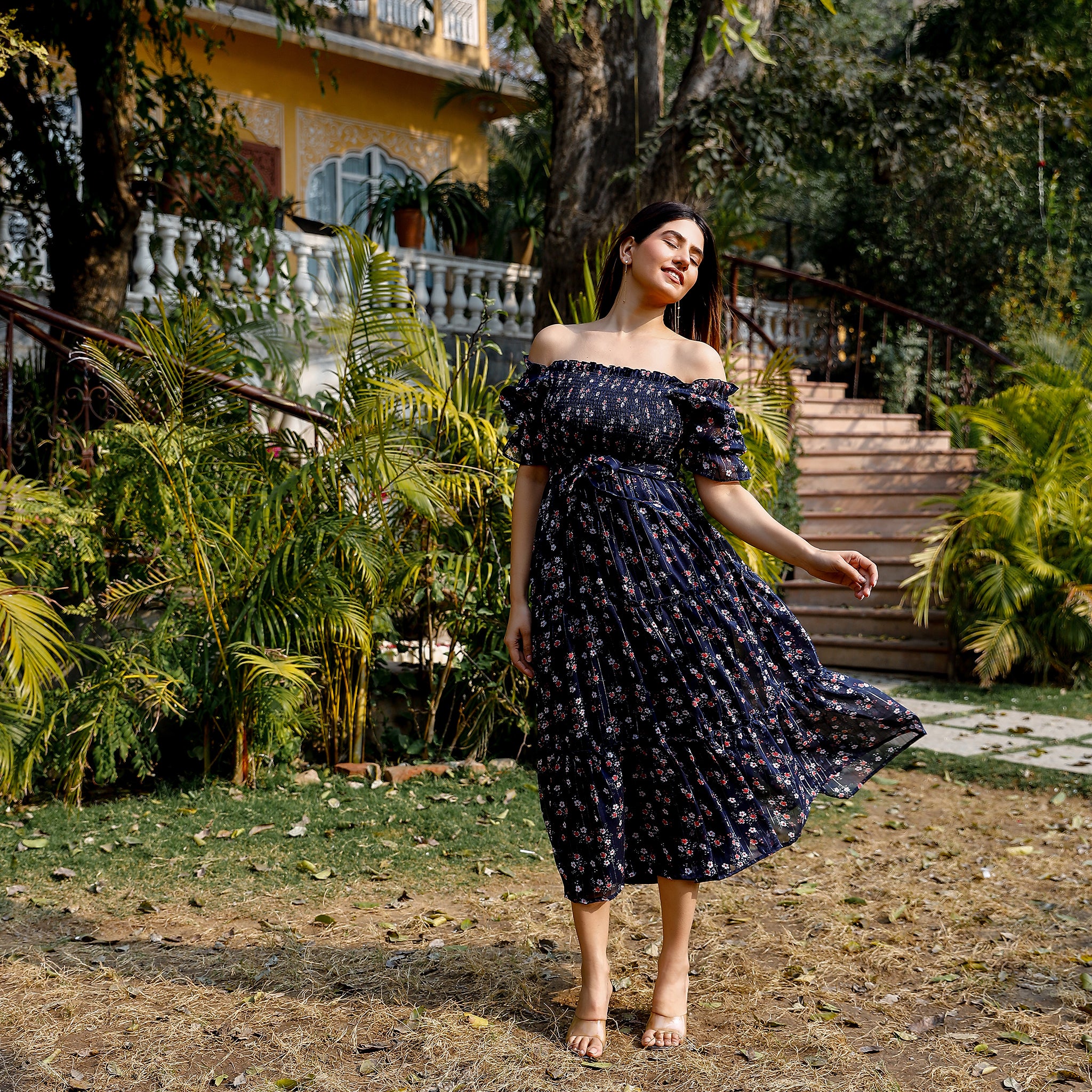Angelica Smocked Floral Maxi Dress