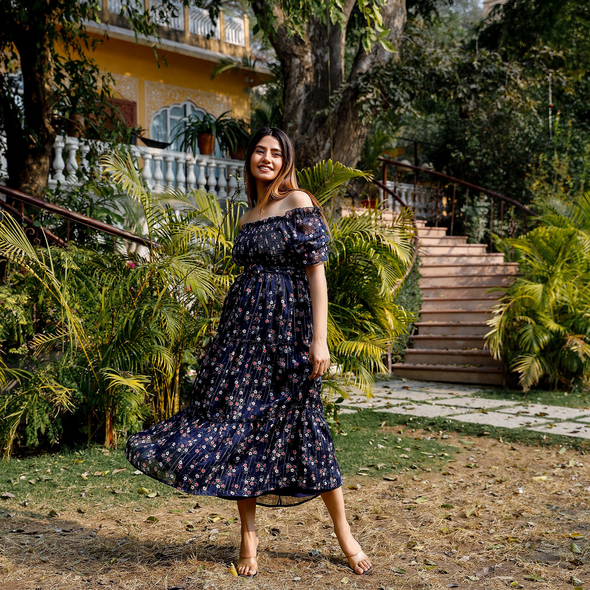 Angelica Smocked Floral Maxi Dress