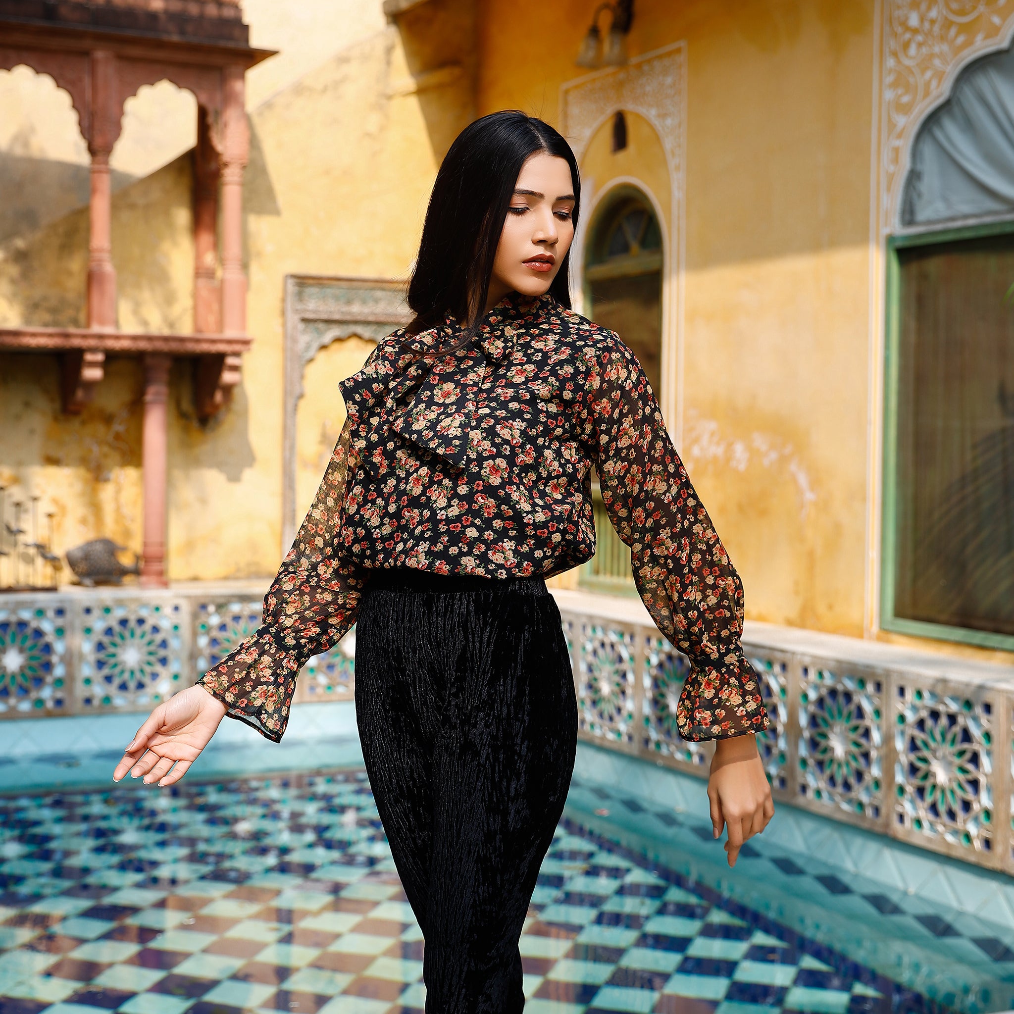 Valentina Multicolor Floral Top