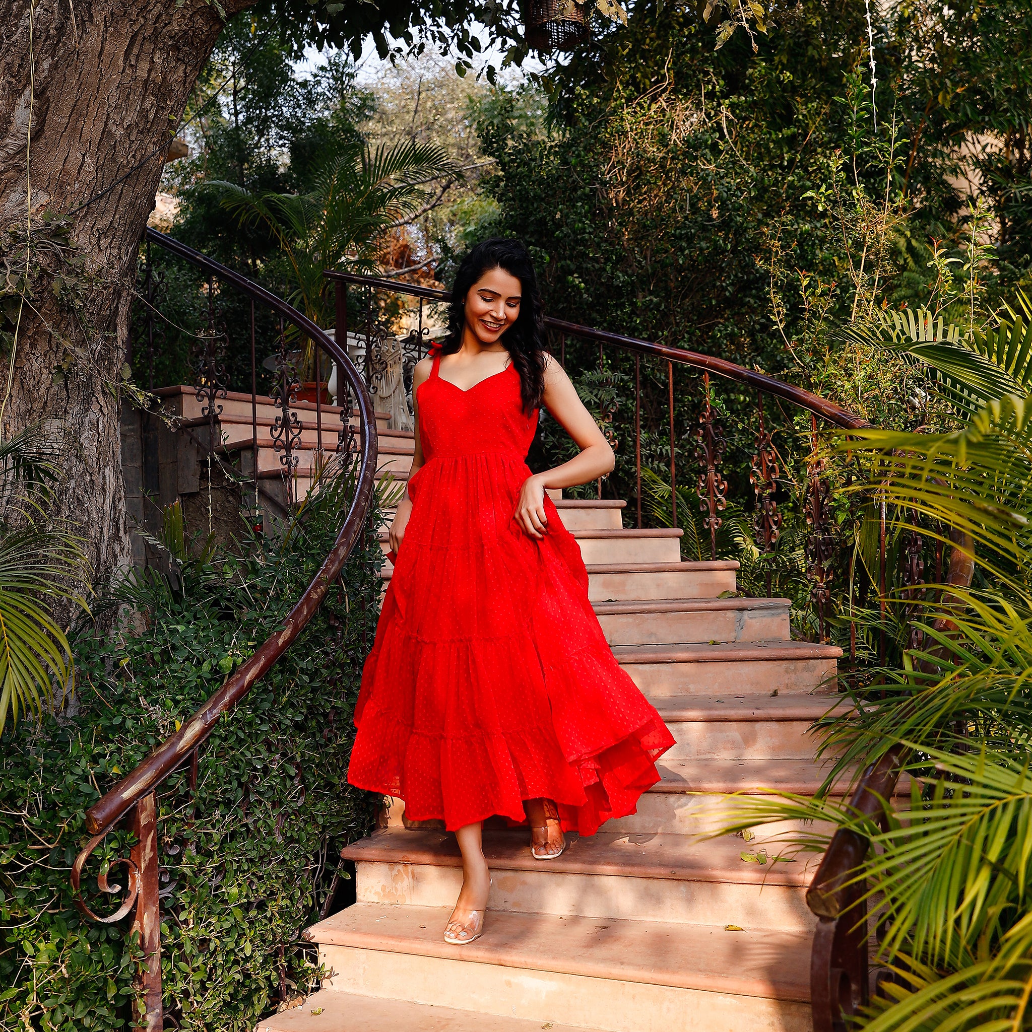 Hermione Red Maxi Dress