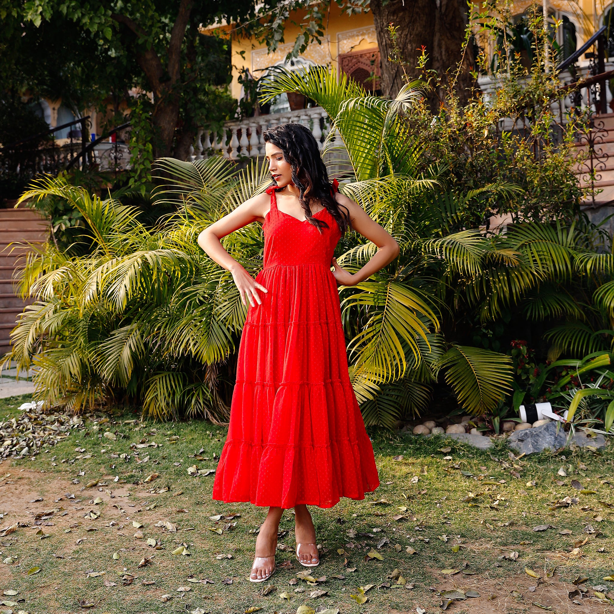 Hermione Red Maxi Dress