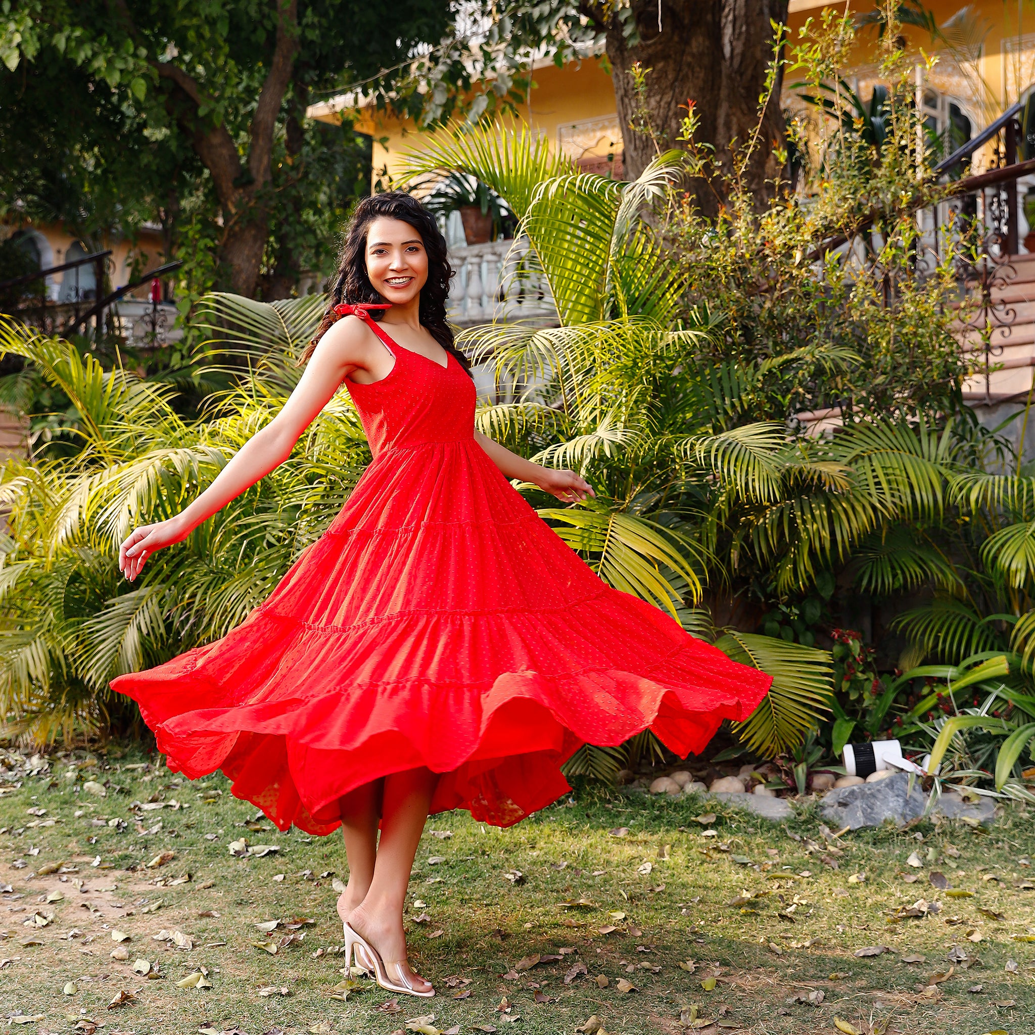 Hermione Red Maxi Dress