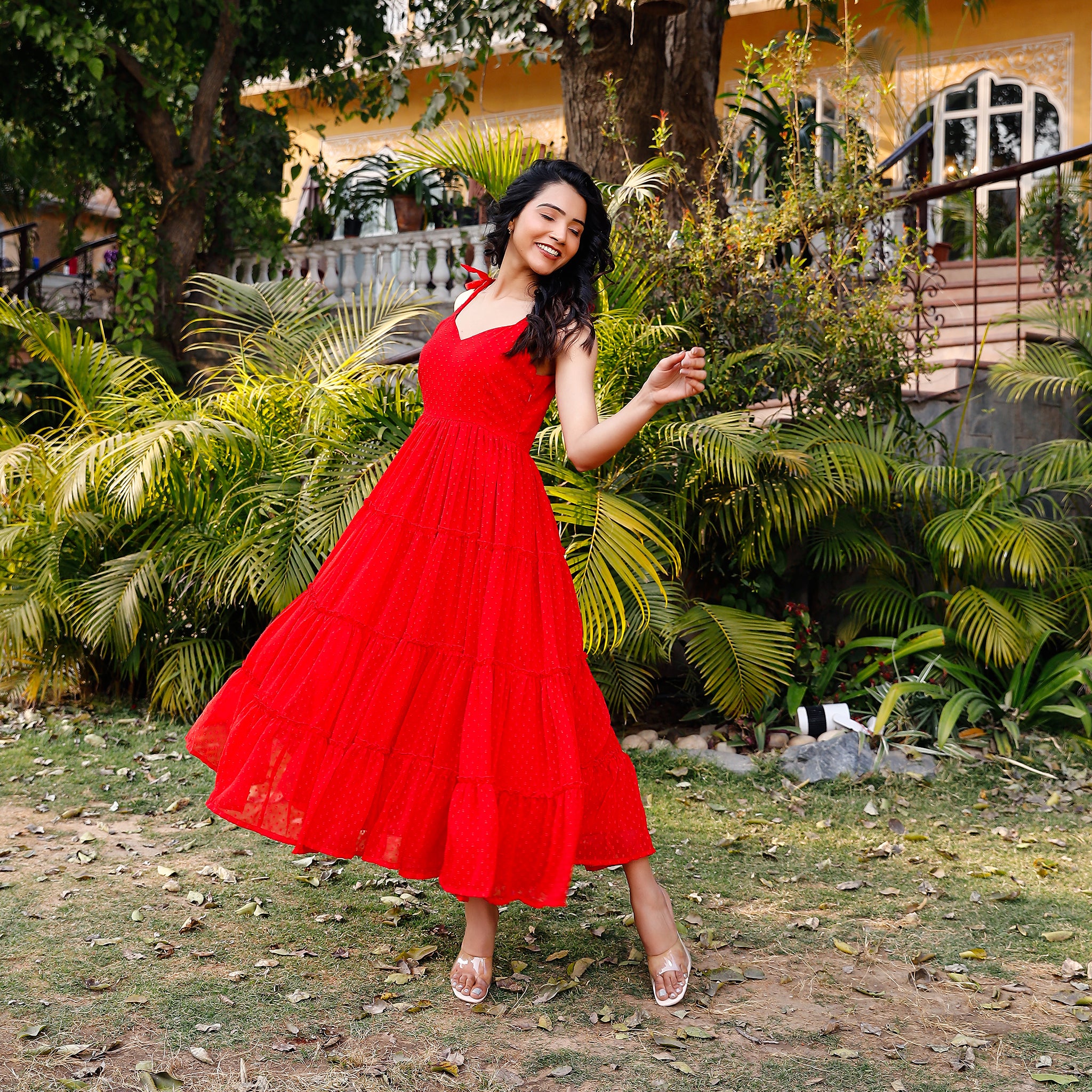 Hermione Red Maxi Dress