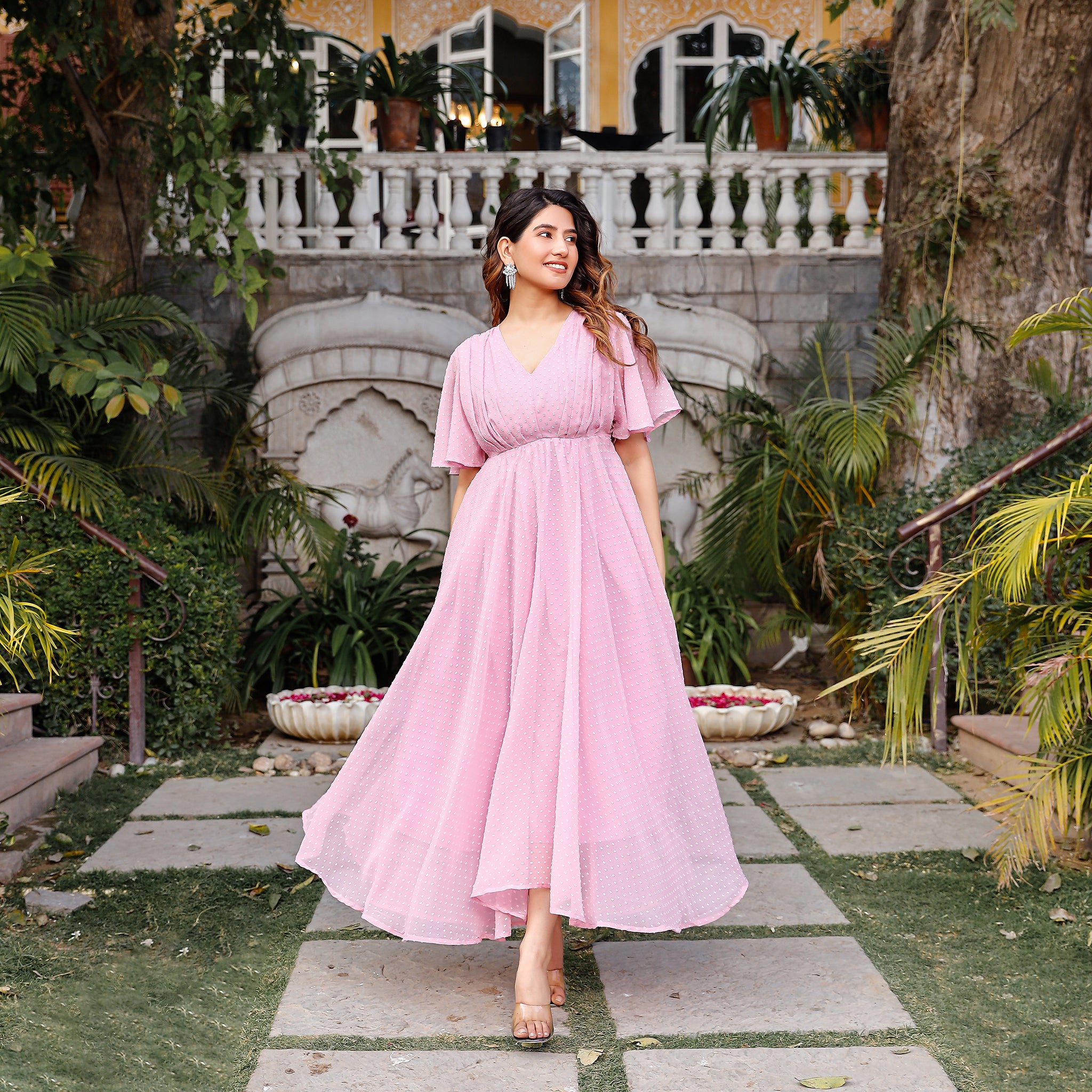 Beatrix Pink Maxi Dress