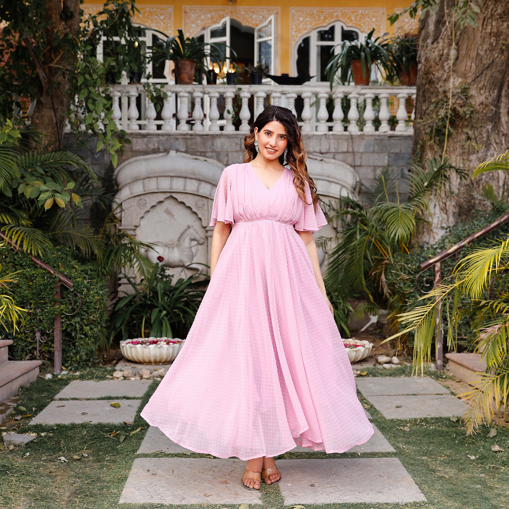 Beatrix Pink Maxi Dress