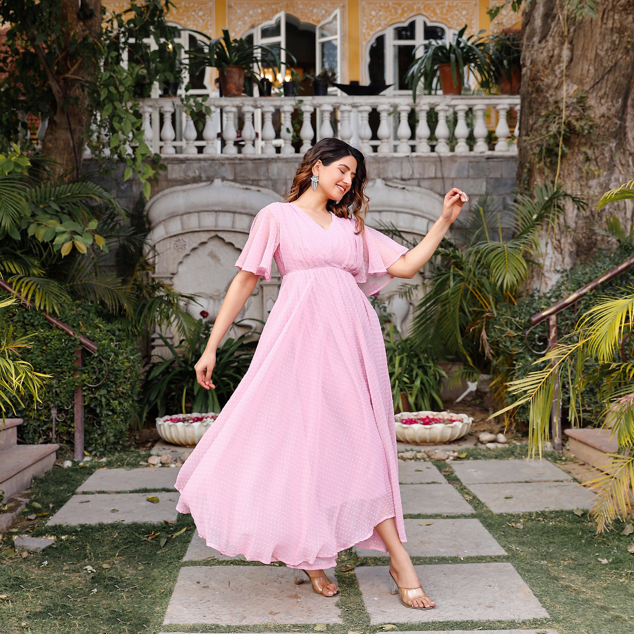 Beatrix Pink Maxi Dress