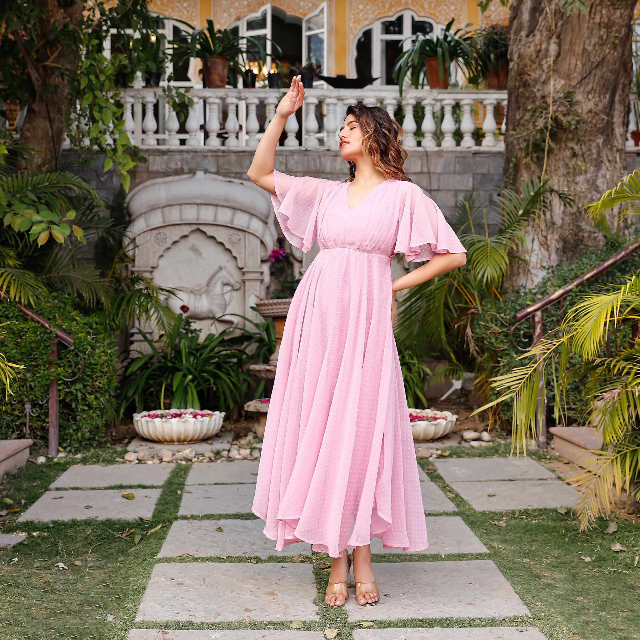 Beatrix Pink Maxi Dress