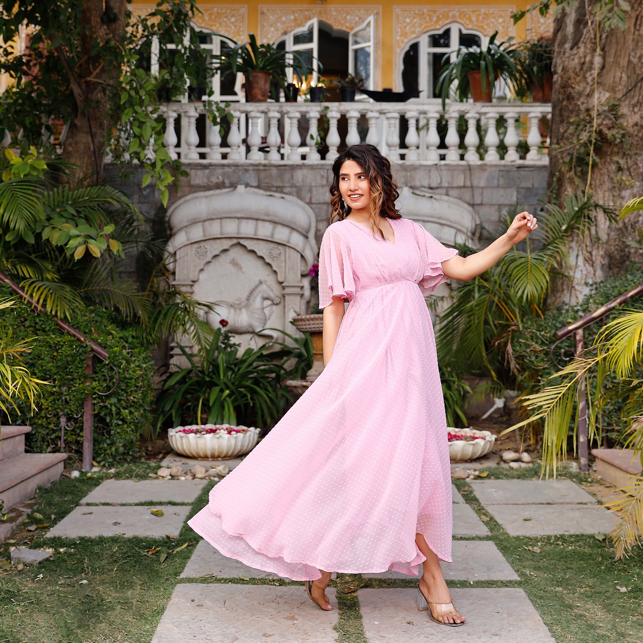 Beatrix Pink Maxi Dress