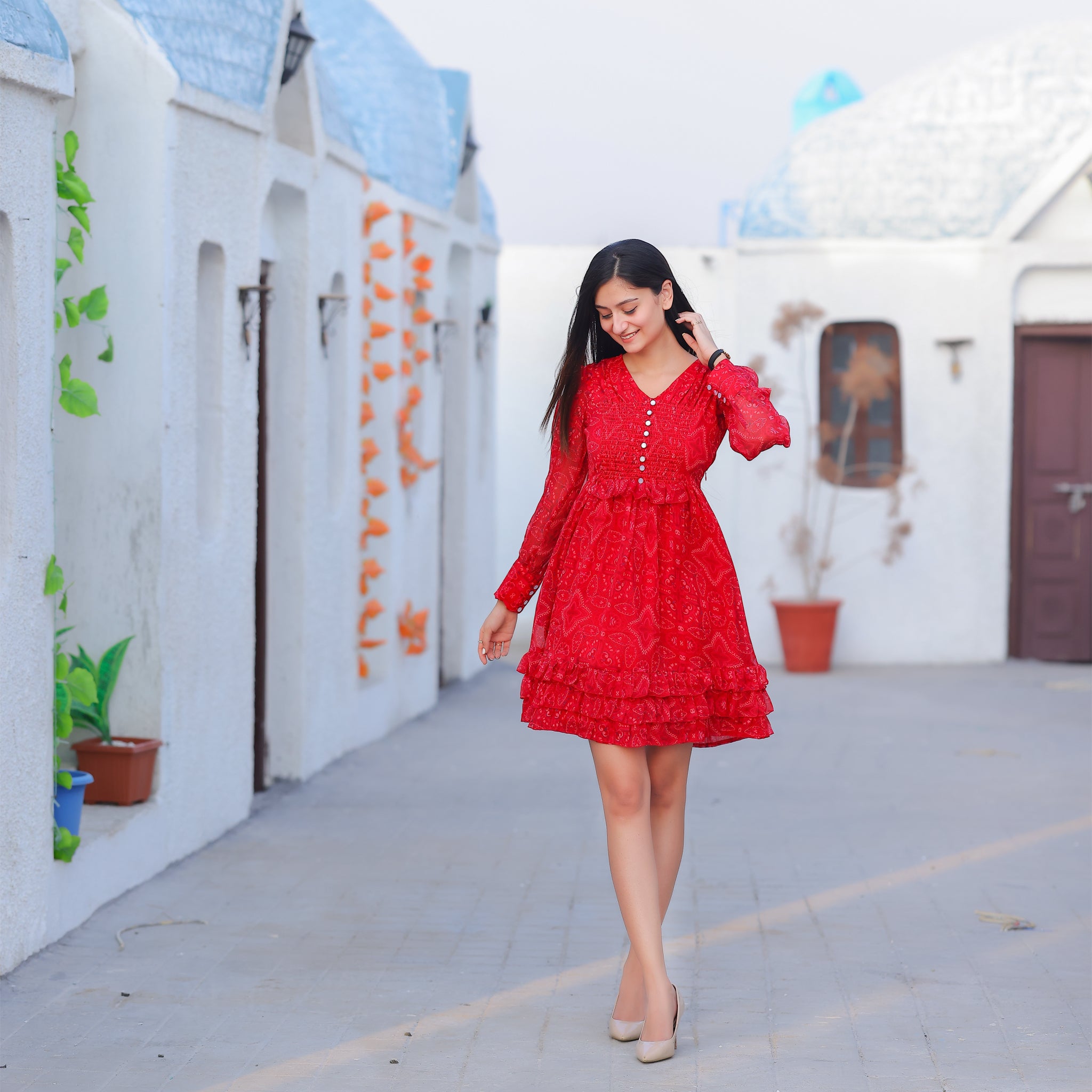 Scarlett Red Short Dress