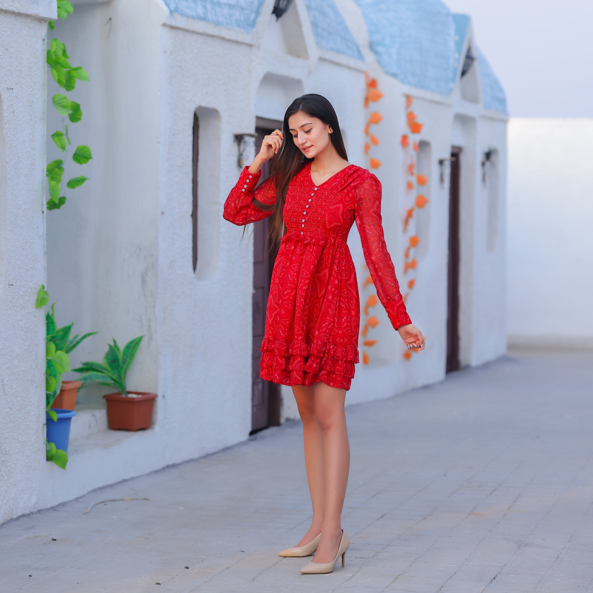 Scarlett Red Short Dress