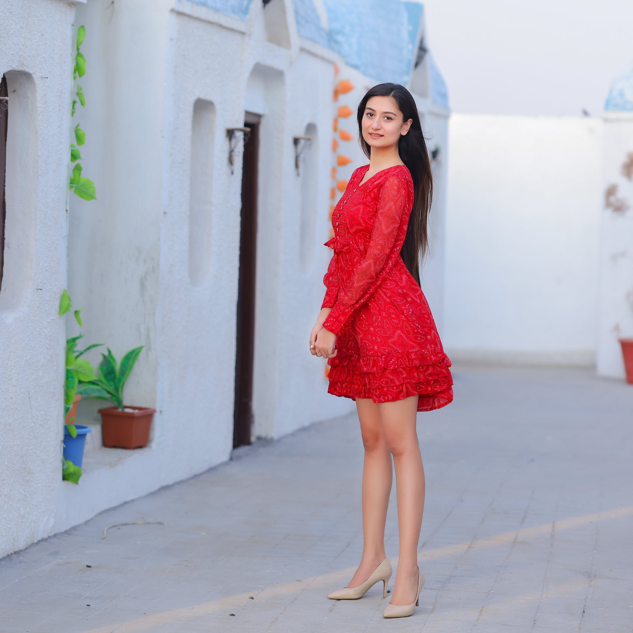 Scarlett Red Short Dress