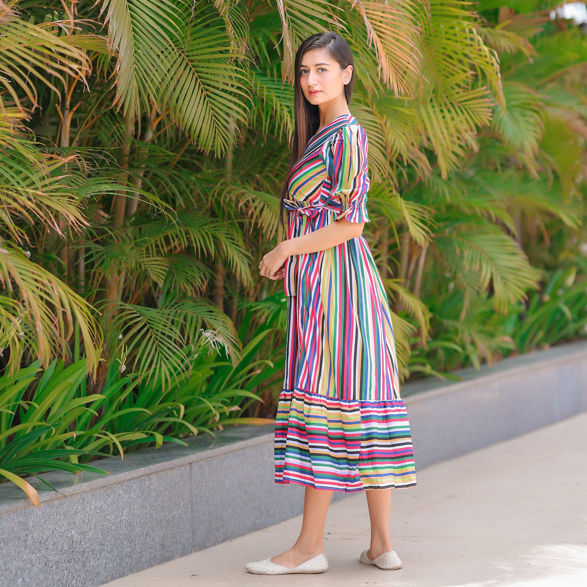 Sienna Candy Stripe Multicolor Dress