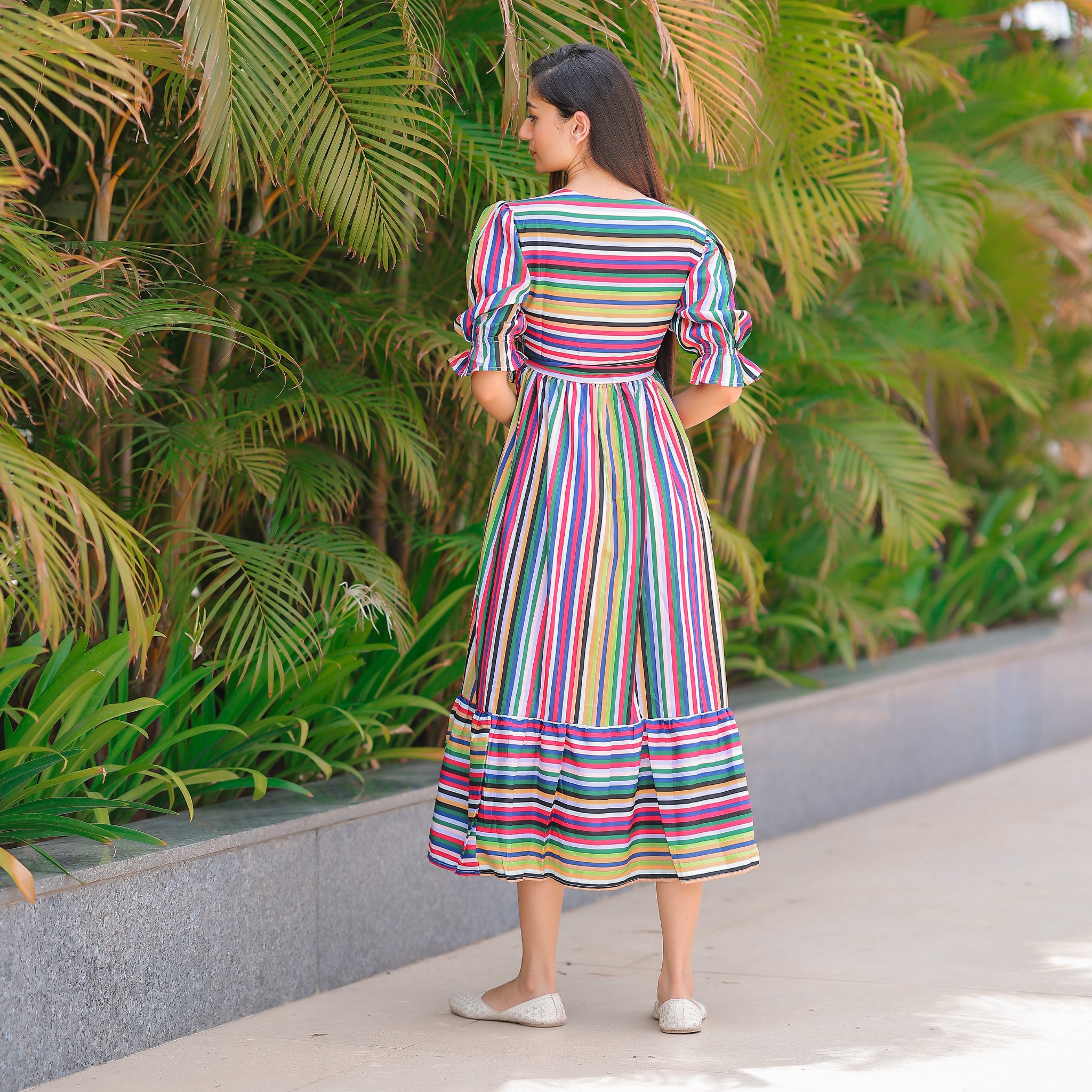 Sienna Candy Stripe Multicolor Dress