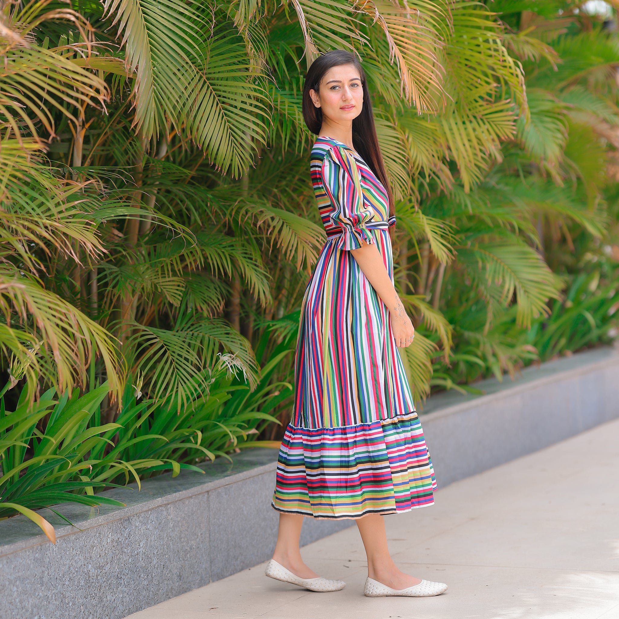 Sienna Candy Stripe Multicolor Dress