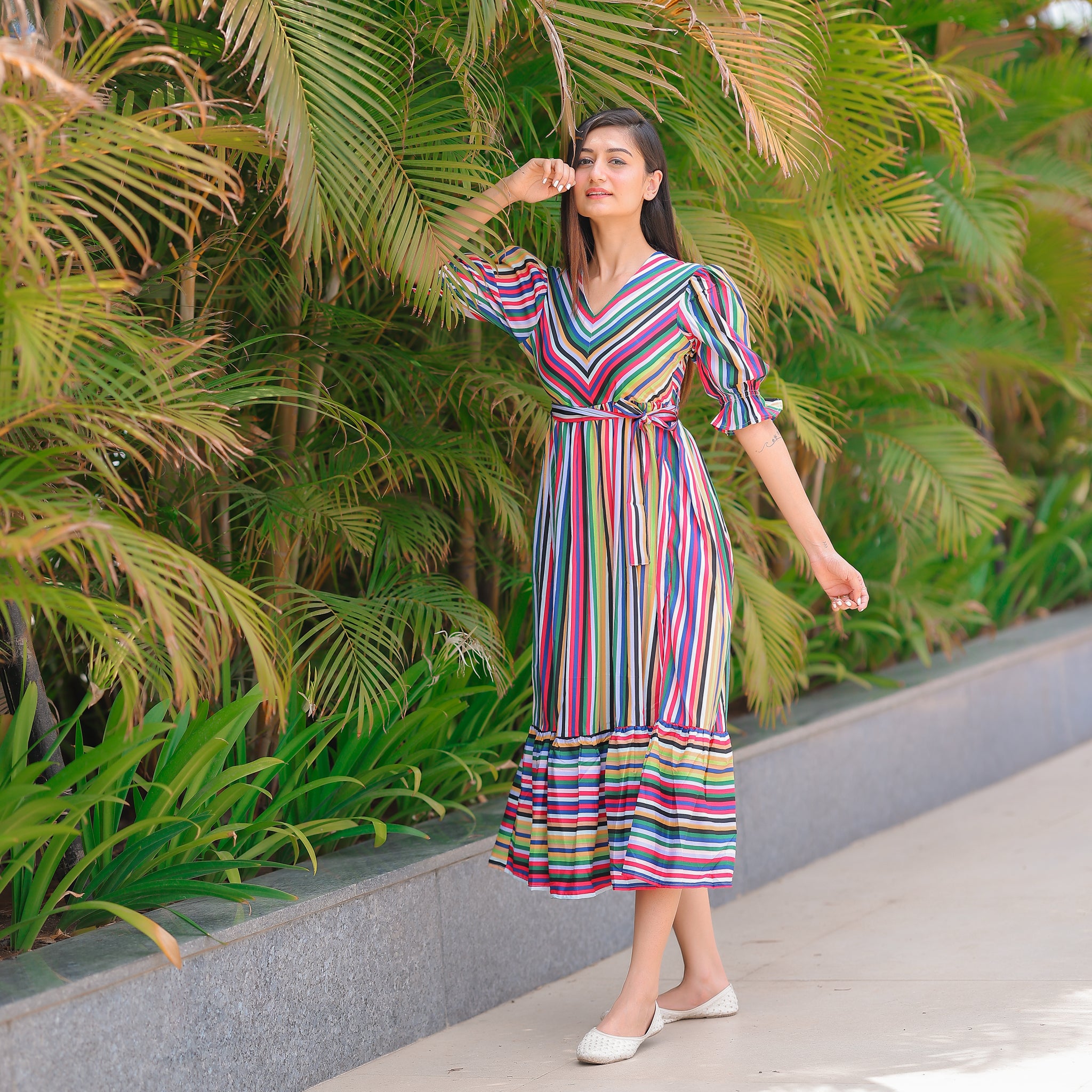 Sienna Candy Stripe Multicolor Dress