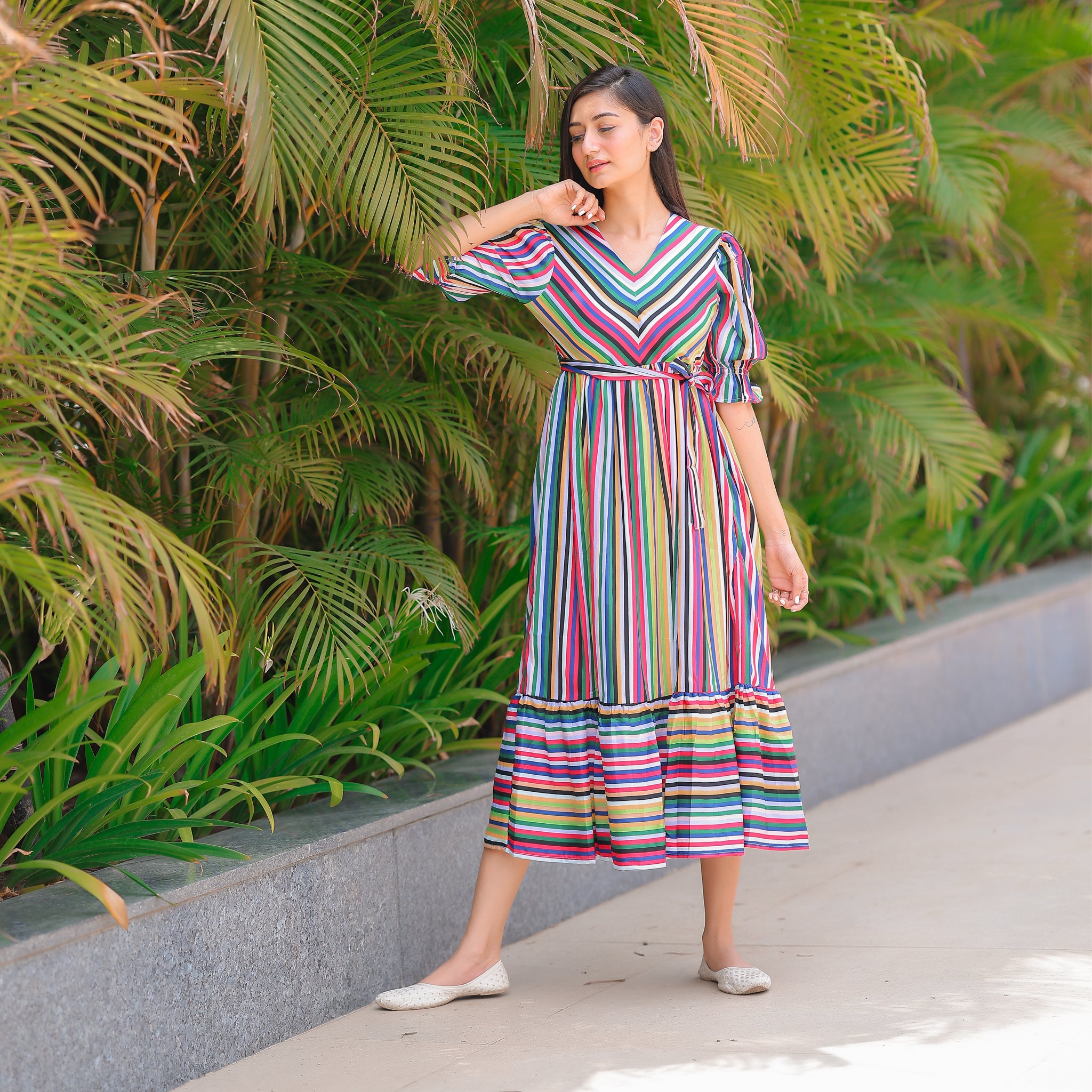 Sienna Candy Stripe Multicolor Dress