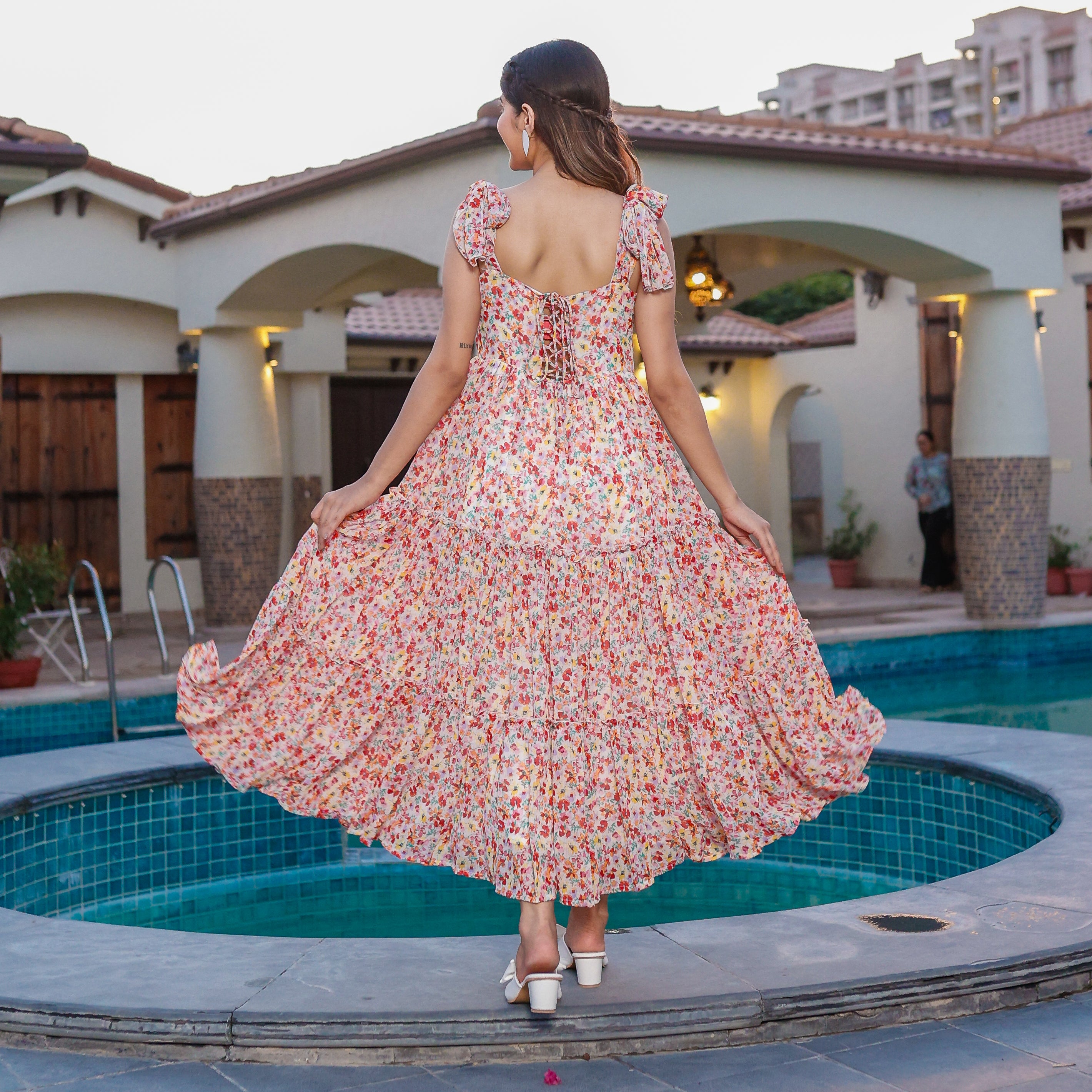 Cyra Multicolor Floral Maxi Dress