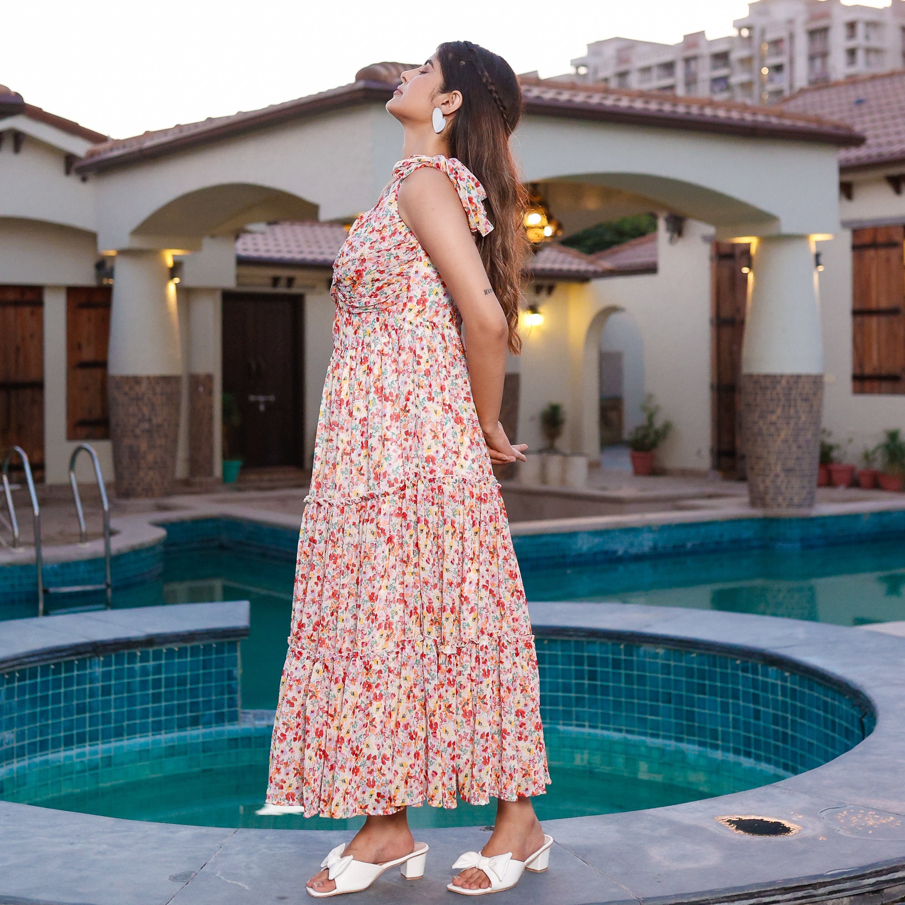 Cyra Multicolor Floral Maxi Dress
