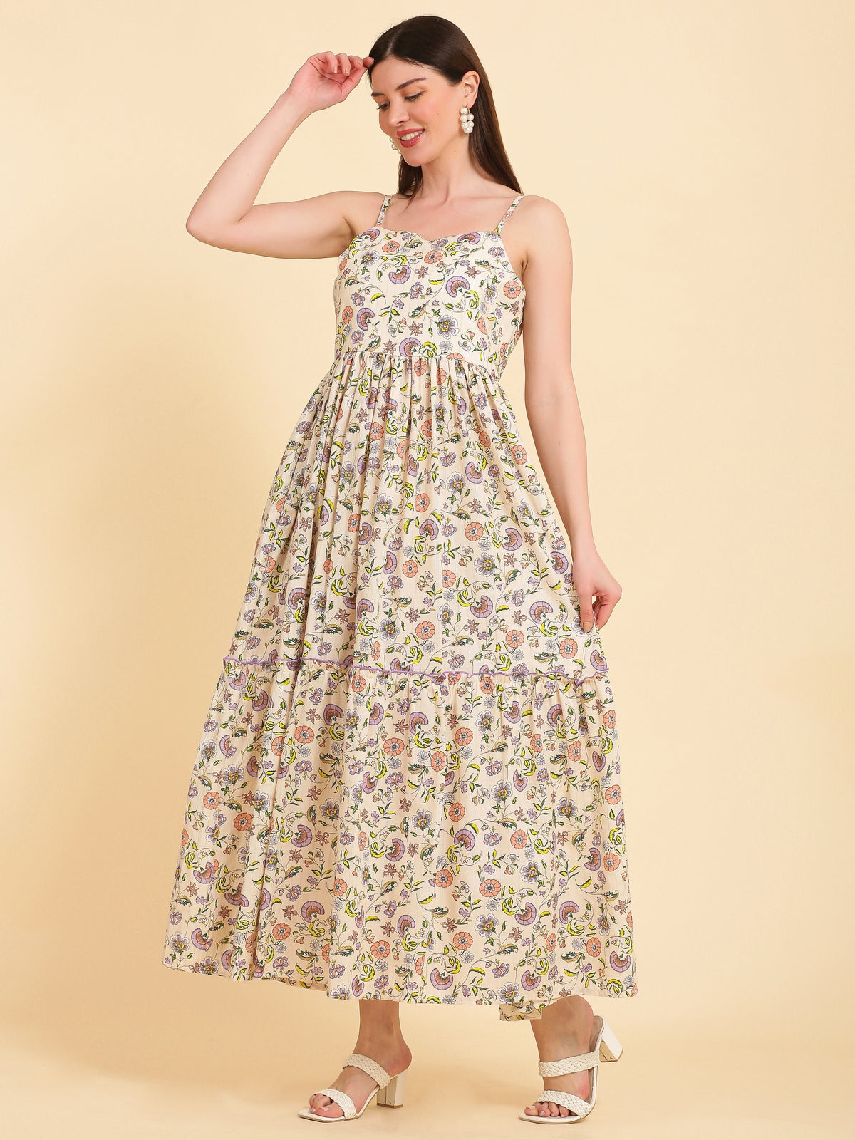 Liza Cotton Paisley Maxi Dress