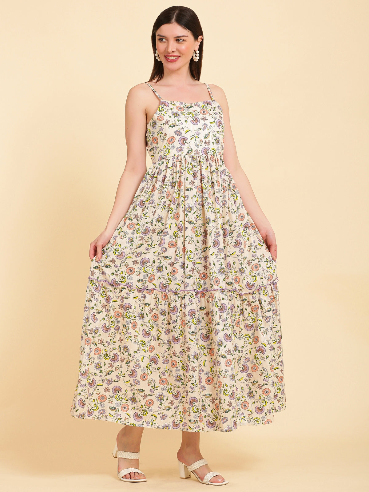 Liza Cotton Paisley Maxi Dress