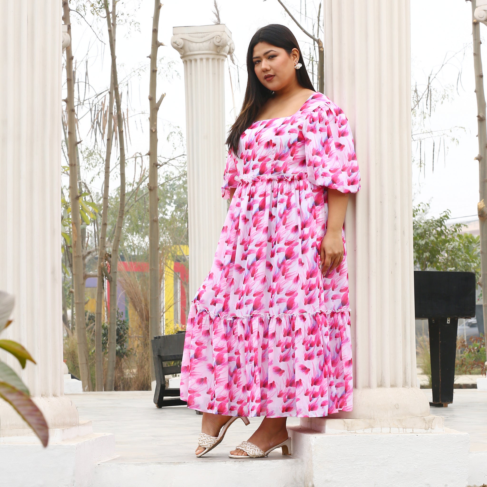 Marilee Curve Multicolor Floral Maxi Dress