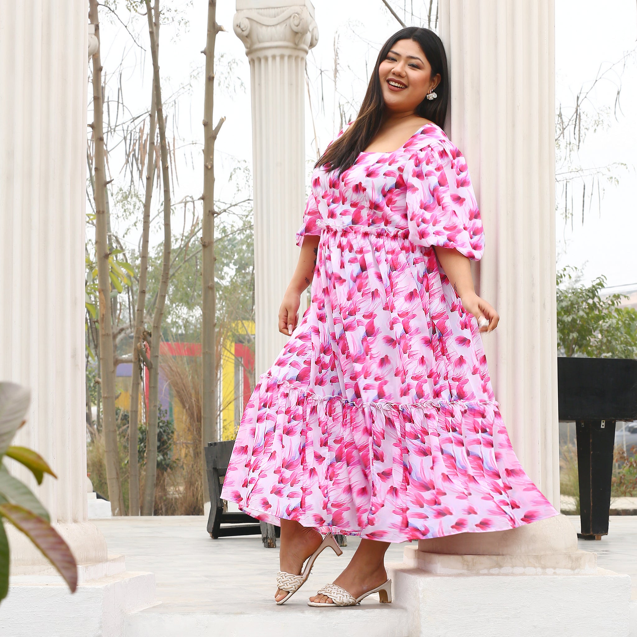 Marilee Curve Multicolor Floral Maxi Dress