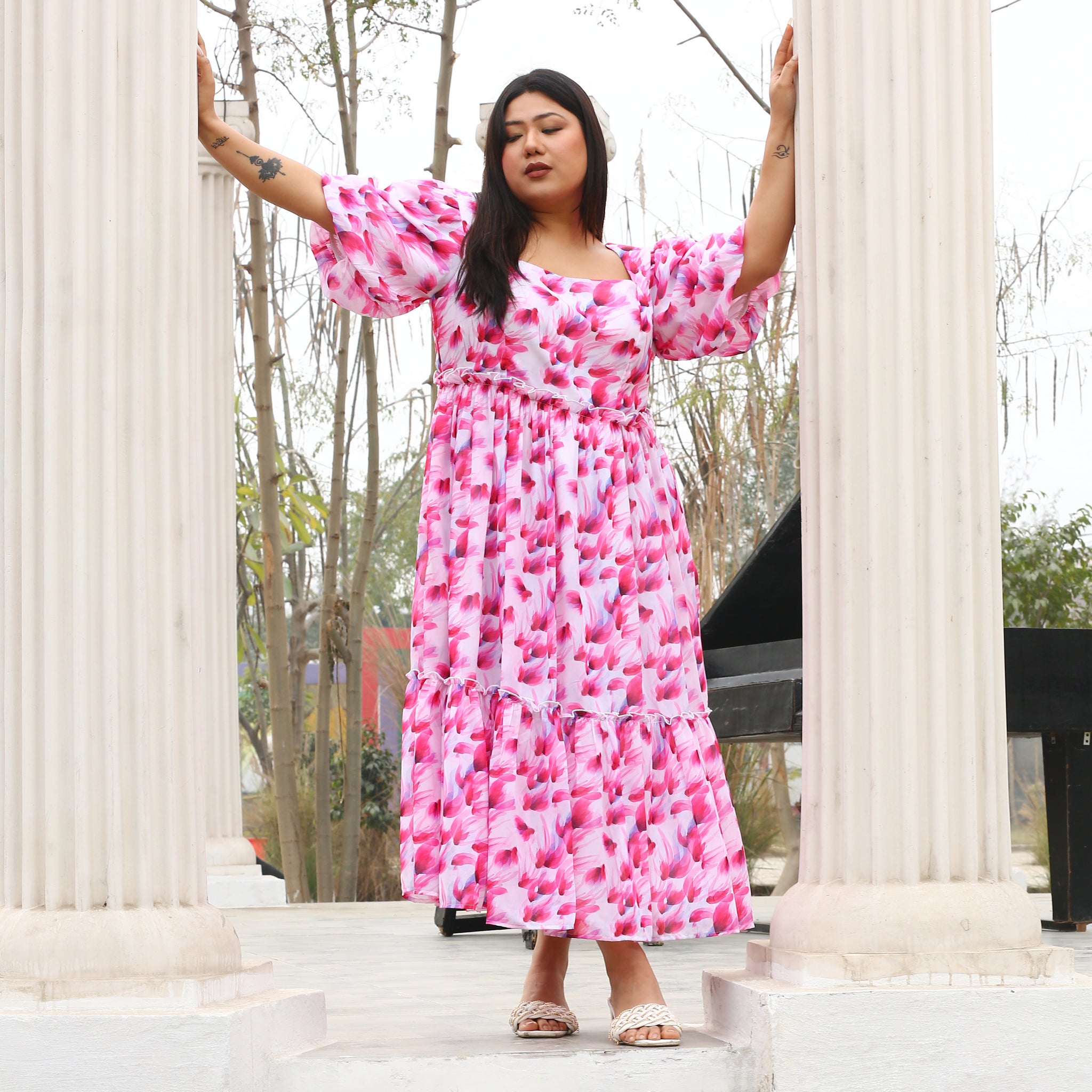 Marilee Curve Multicolor Floral Maxi Dress