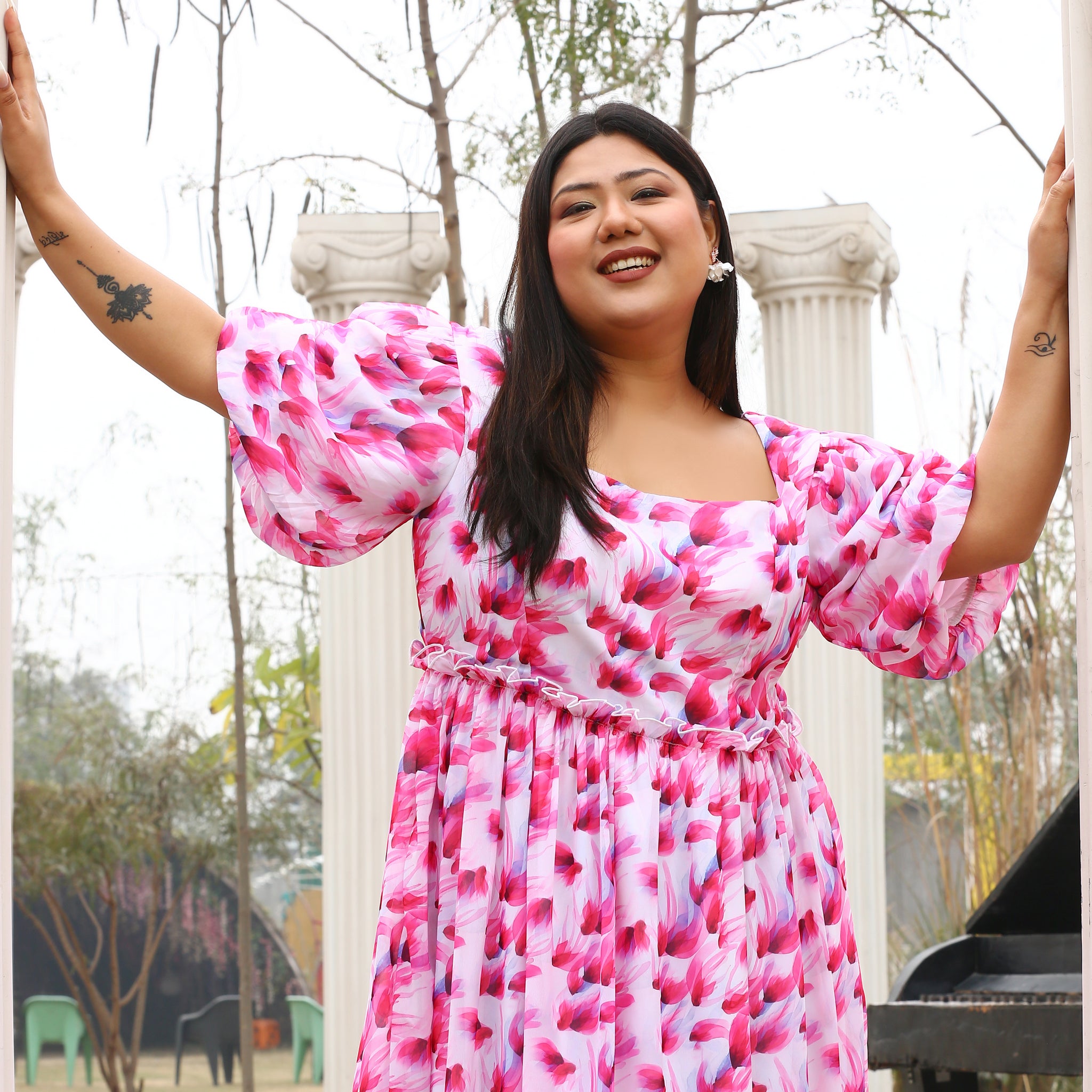 Marilee Curve Multicolor Floral Maxi Dress