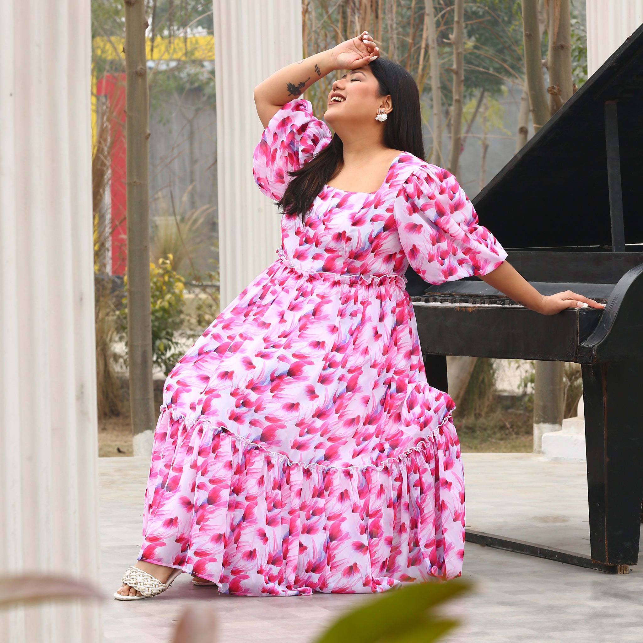Marilee Curve Multicolor Floral Maxi Dress