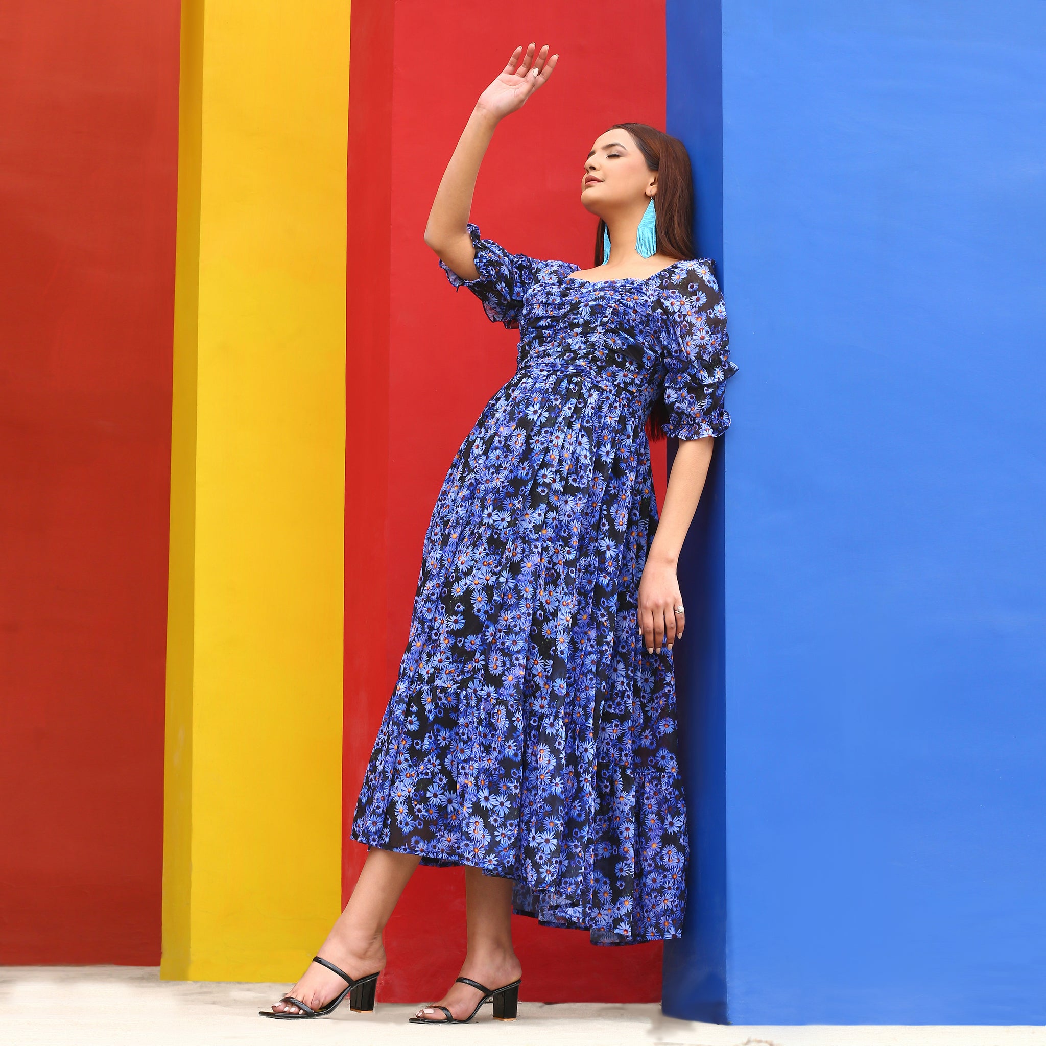 Vanka Multicolor Floral Maxi Dress