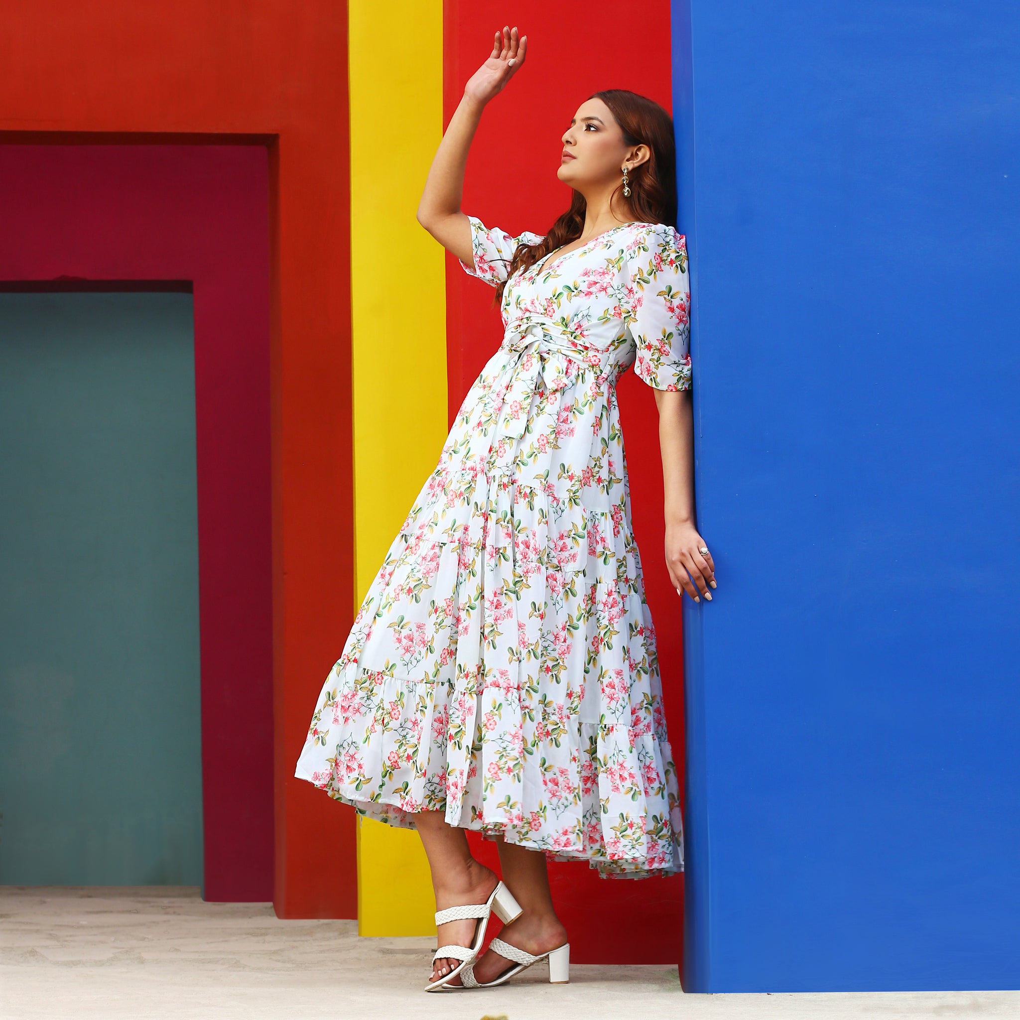 Faina Multicolor Floral Maxi Dress