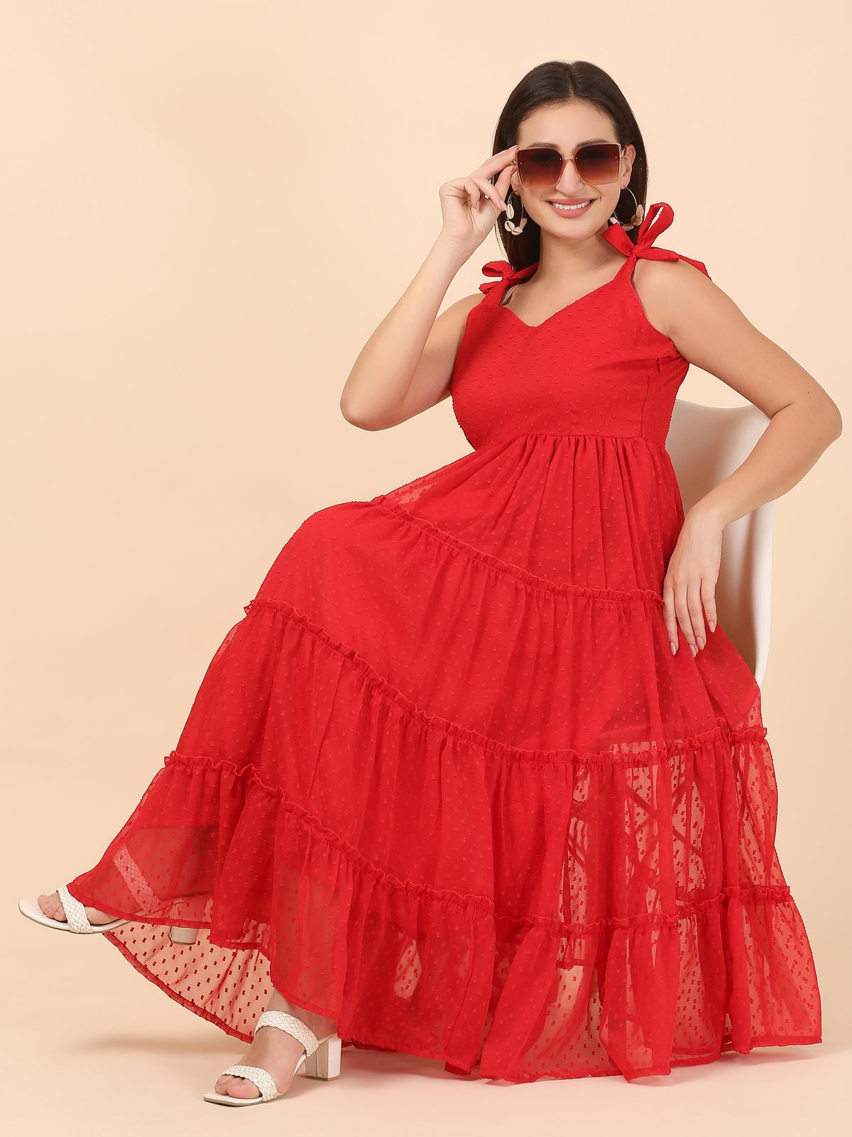 Arika Red Maxi Dress