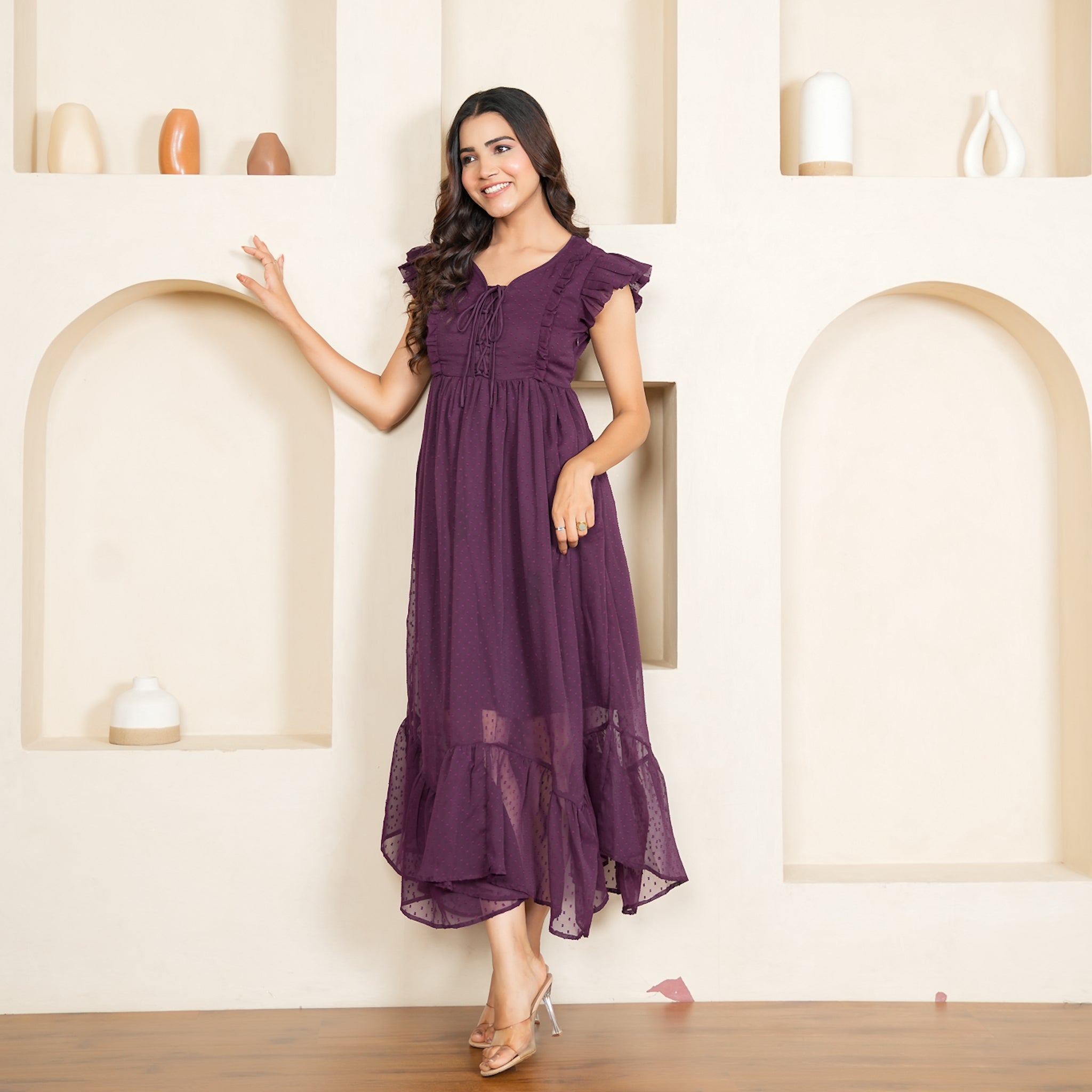 Grace Plum Nursing Maxi Dress