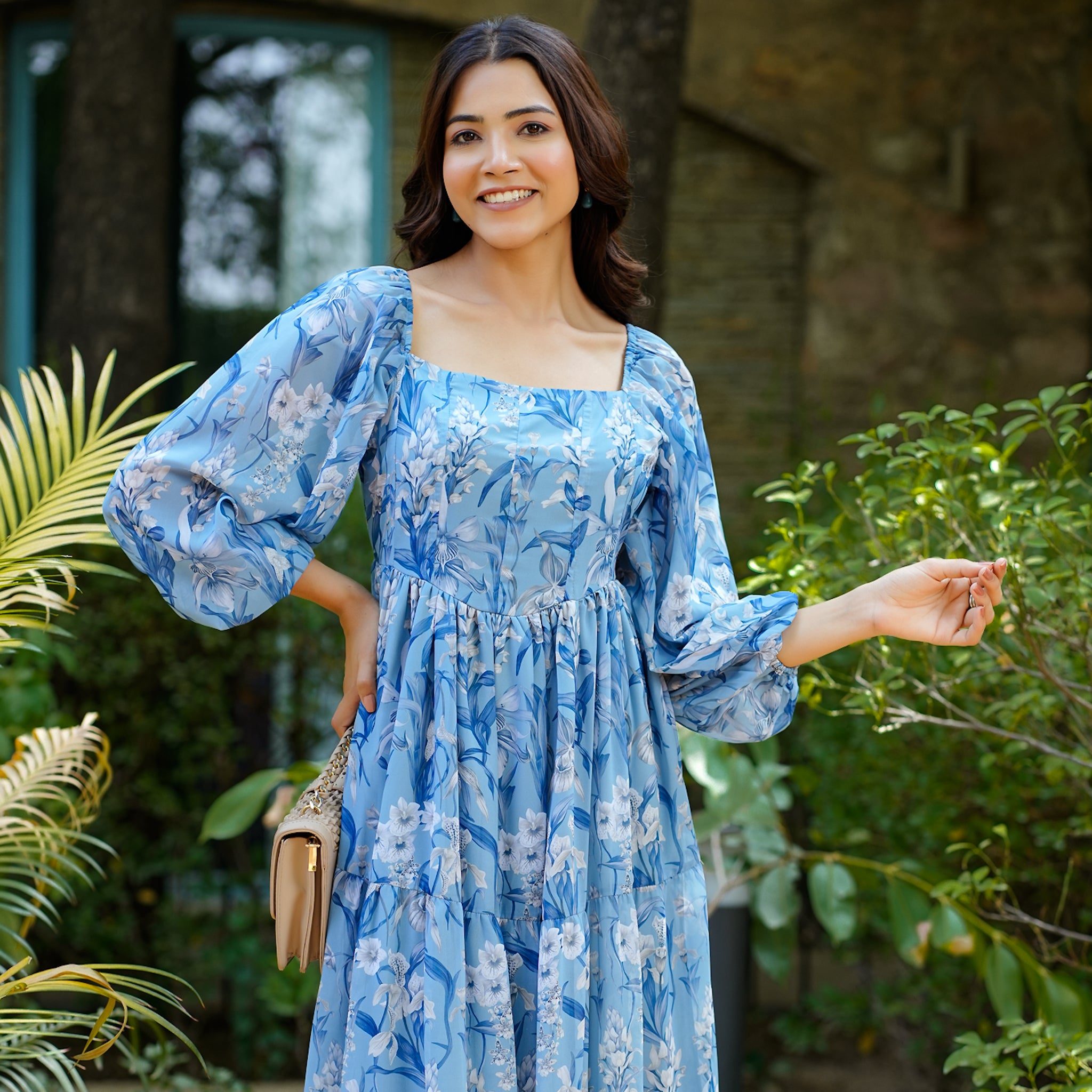 Felicite Blue Maxi Dress
