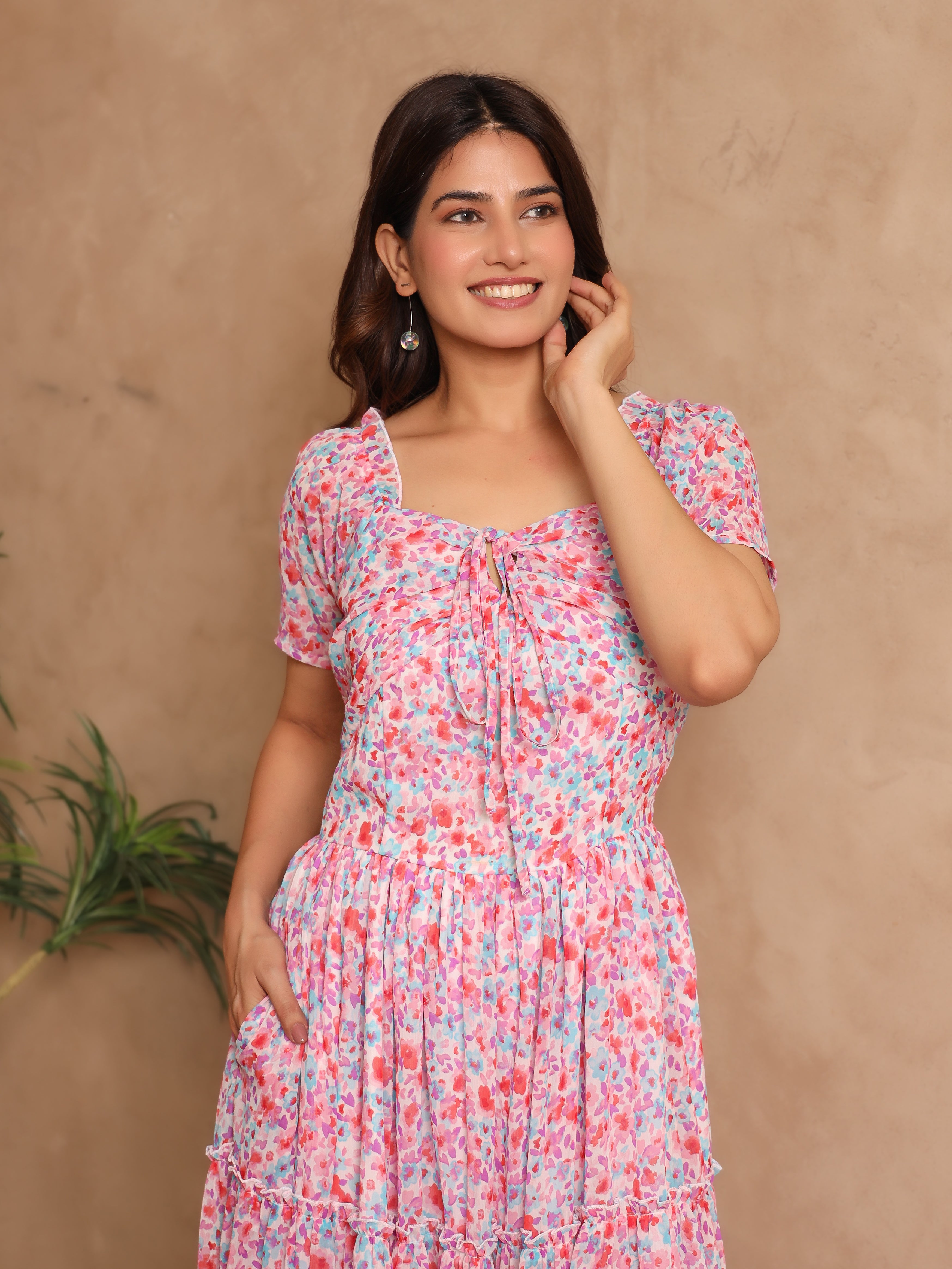 Genevieve Multicolor Floral Dress