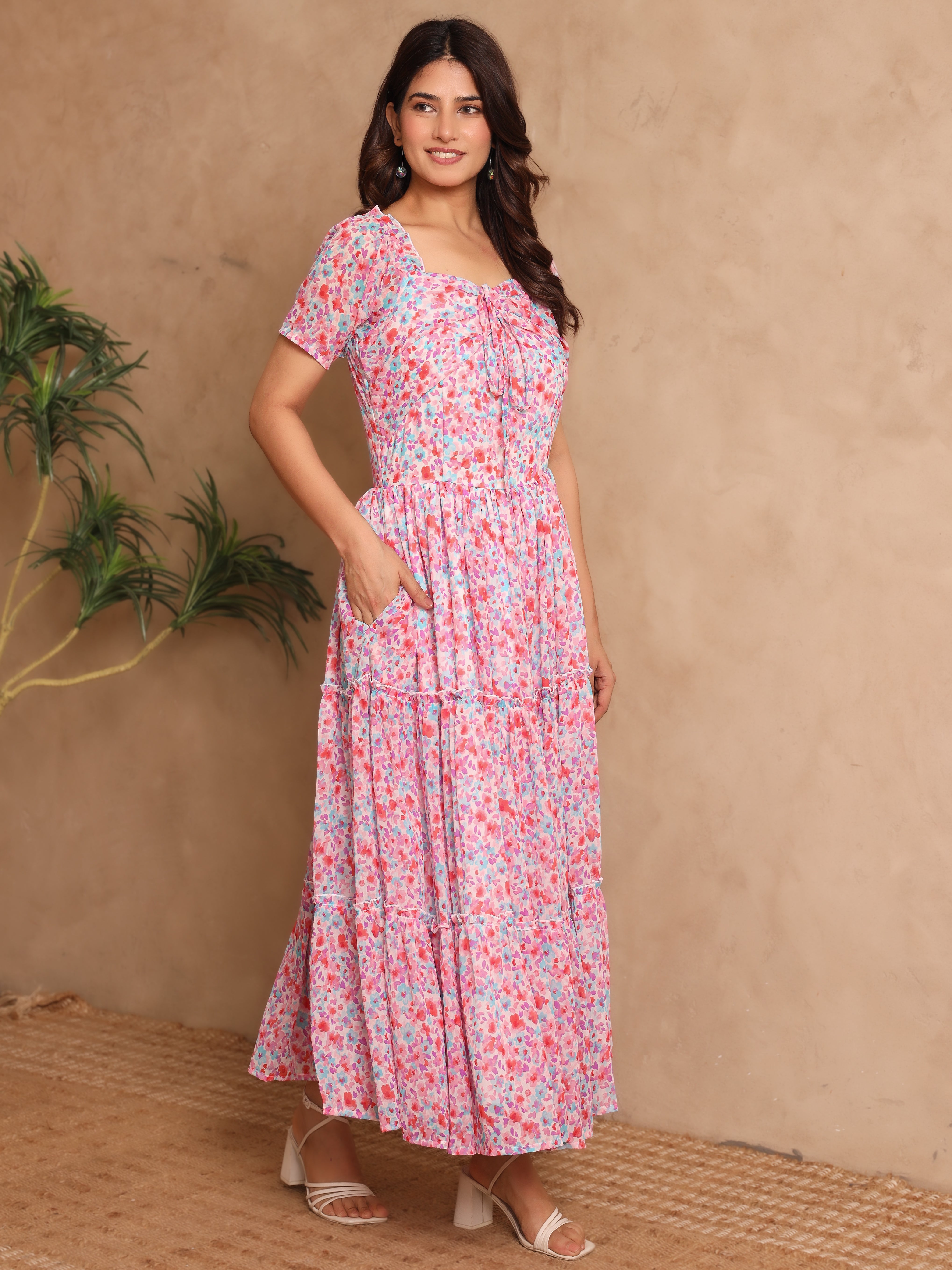 Genevieve Multicolor Floral Dress