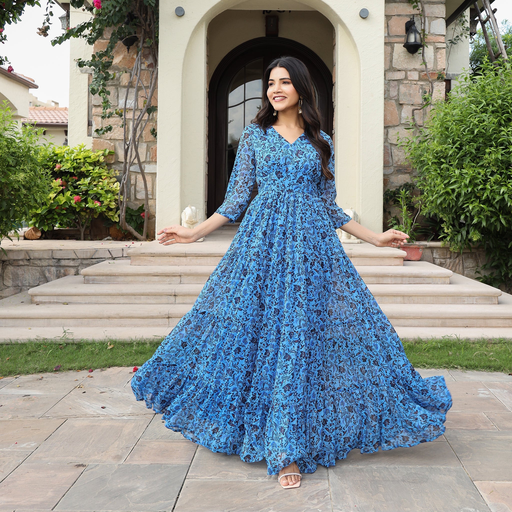 Carol Blue Maxi Dress