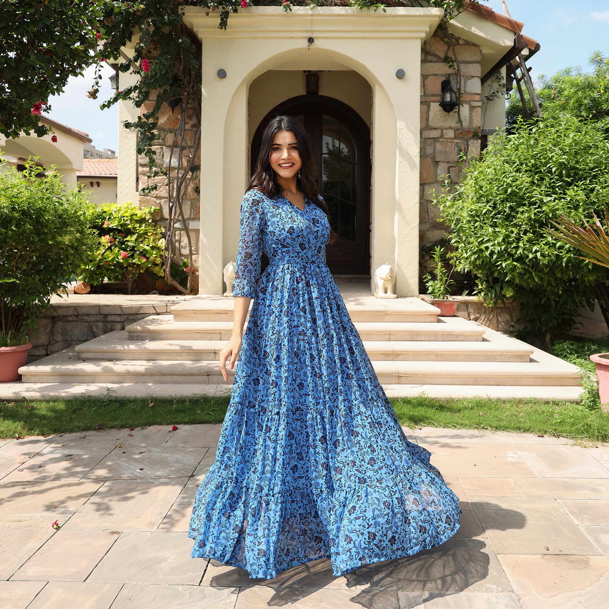 Carol Blue Maxi Dress