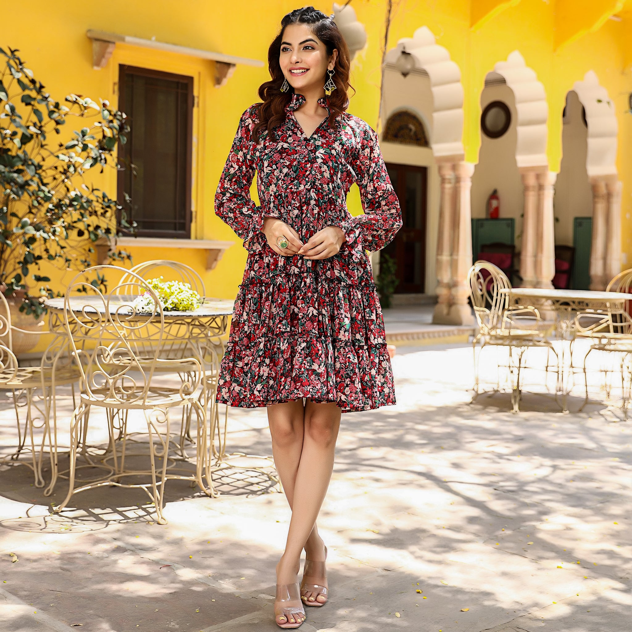 Amira Multicolor Short Floral Dress