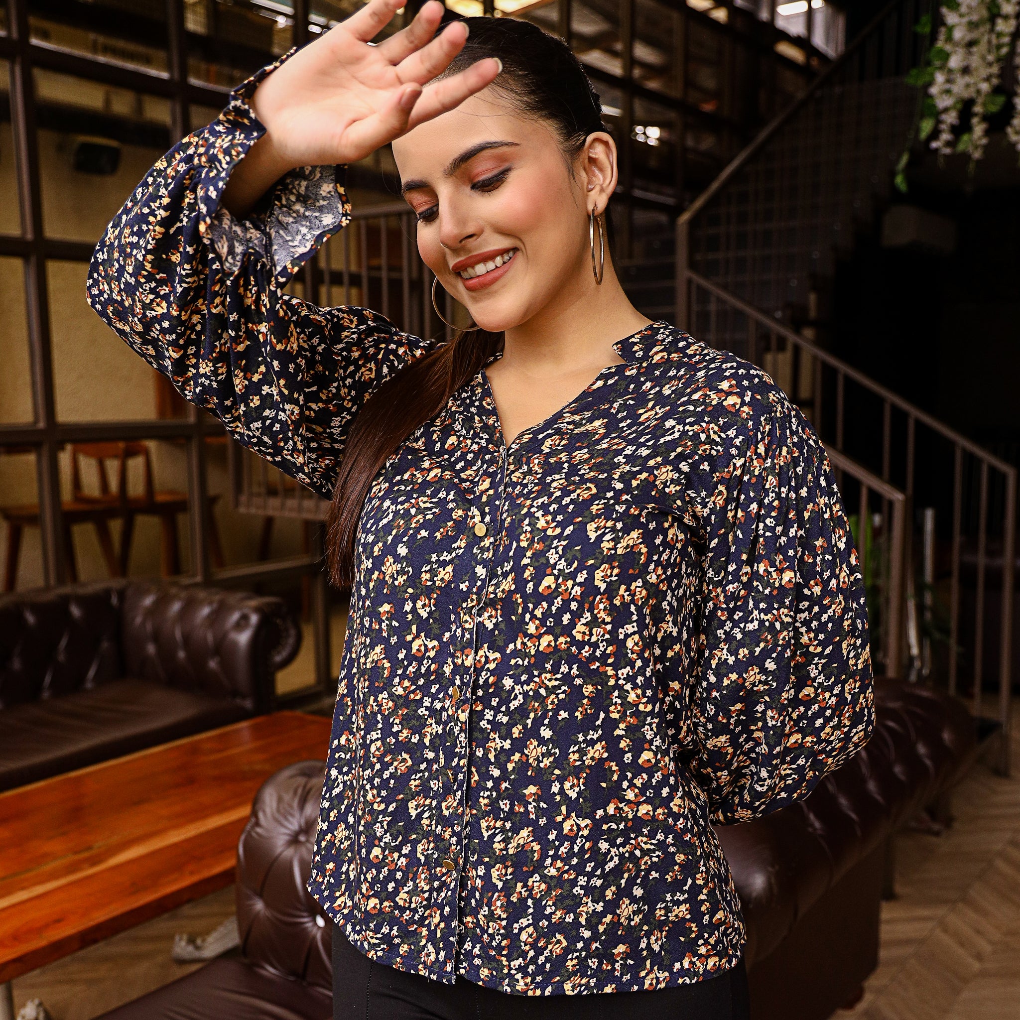 Shae Multicolor Cotton Floral Top